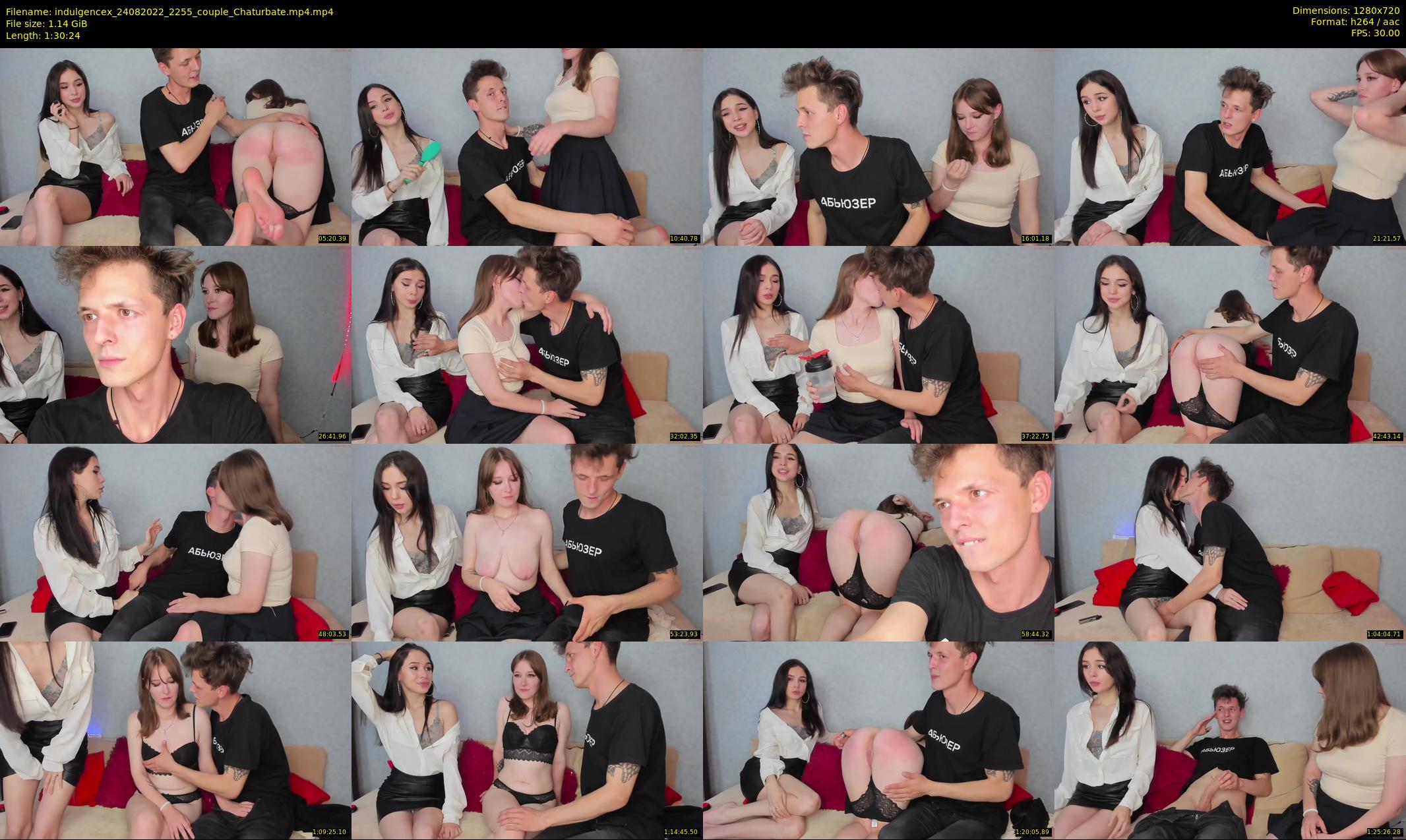 indulgencex — 91 minute Chaturbate couple cam show recording, 720p, Aug 24, 2022