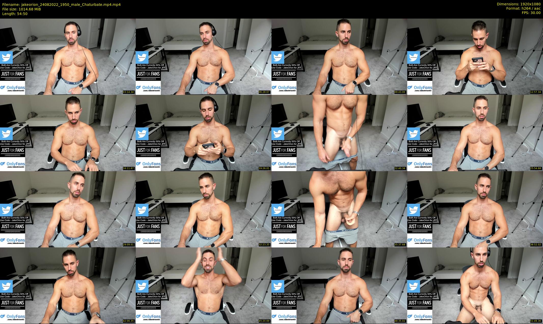 jakeorion — 55 minute Chaturbate male cam show recording, 1080p, Aug 24, 2022