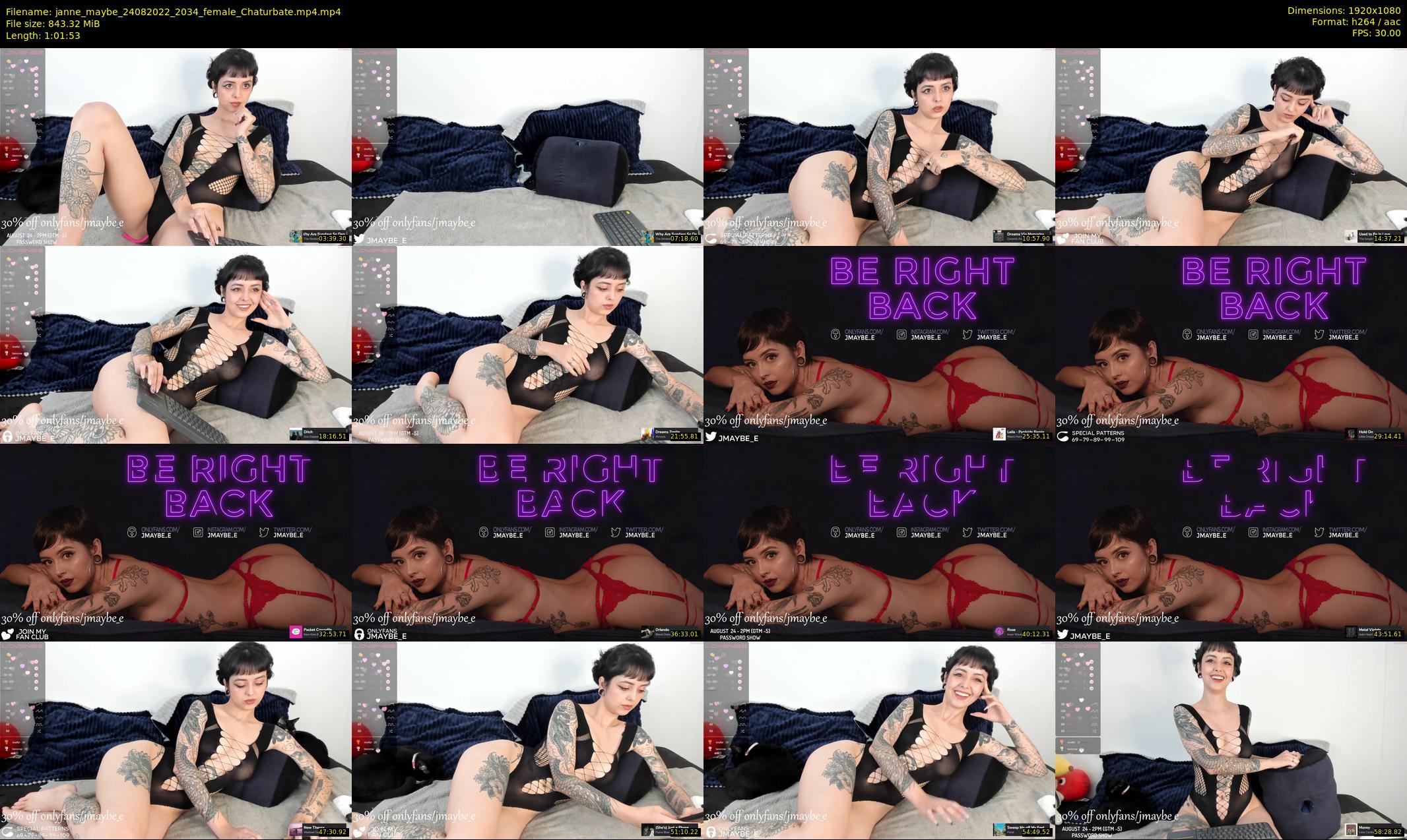 janne_maybe — 62 minute Chaturbate female cam show recording, 1080p, Aug 24, 2022