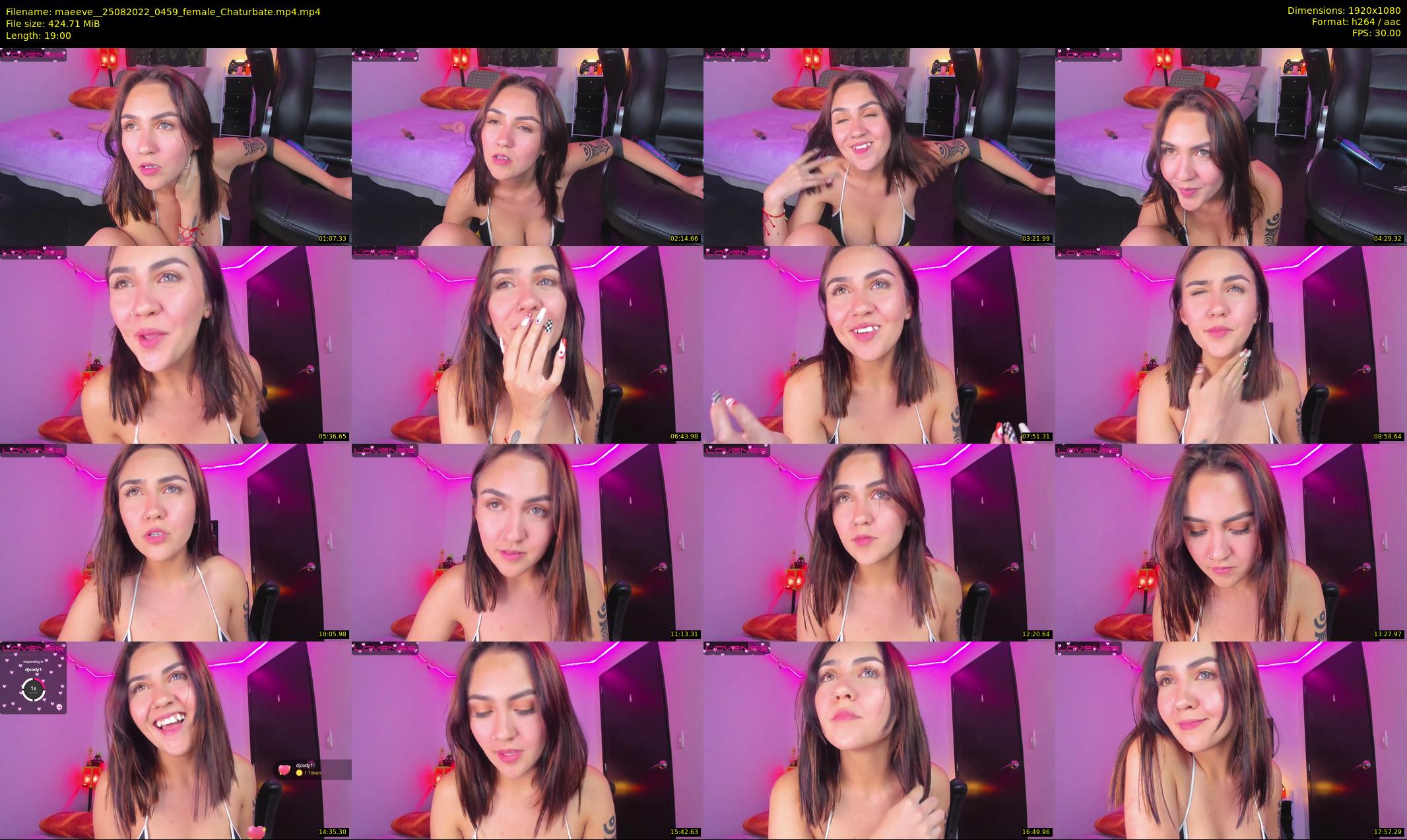 maeeve_ — 19 minute Chaturbate female cam show recording, 1080p, Aug 25, 2022