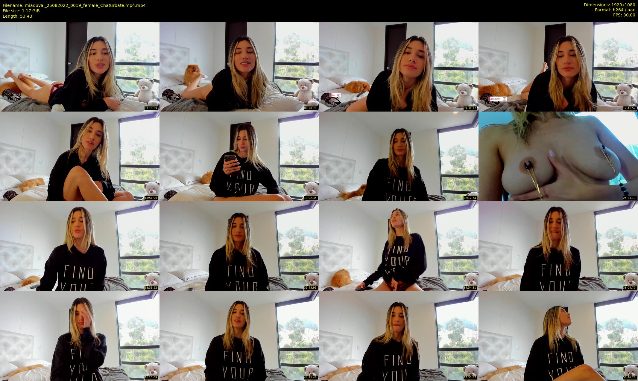miaduval — 54 minute Chaturbate female cam show recording, 1080p, Aug 25, 2022