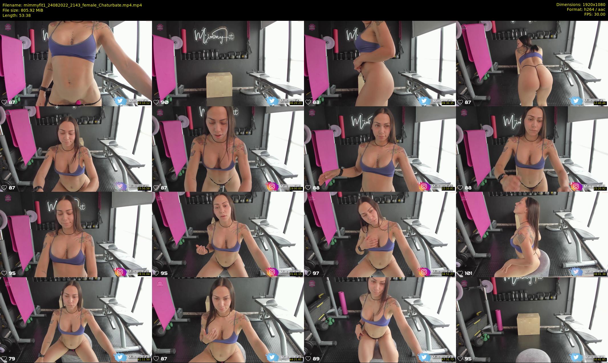 mimmyfit1 — 54 minute Chaturbate female cam show recording, 1080p, Aug 24, 2022