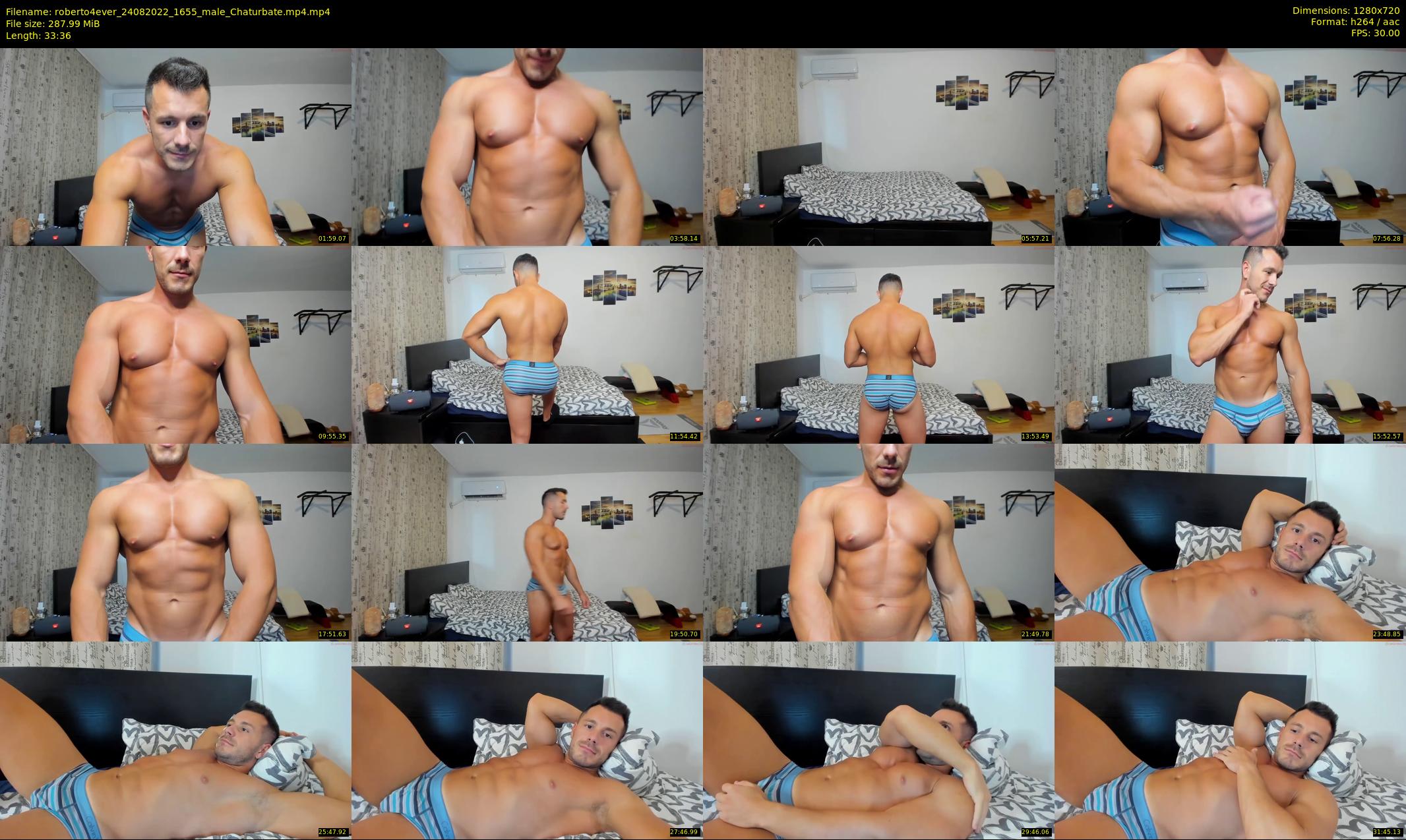 roberto4ever — 34 minute Chaturbate male cam show recording, 720p, Aug 24, 2022
