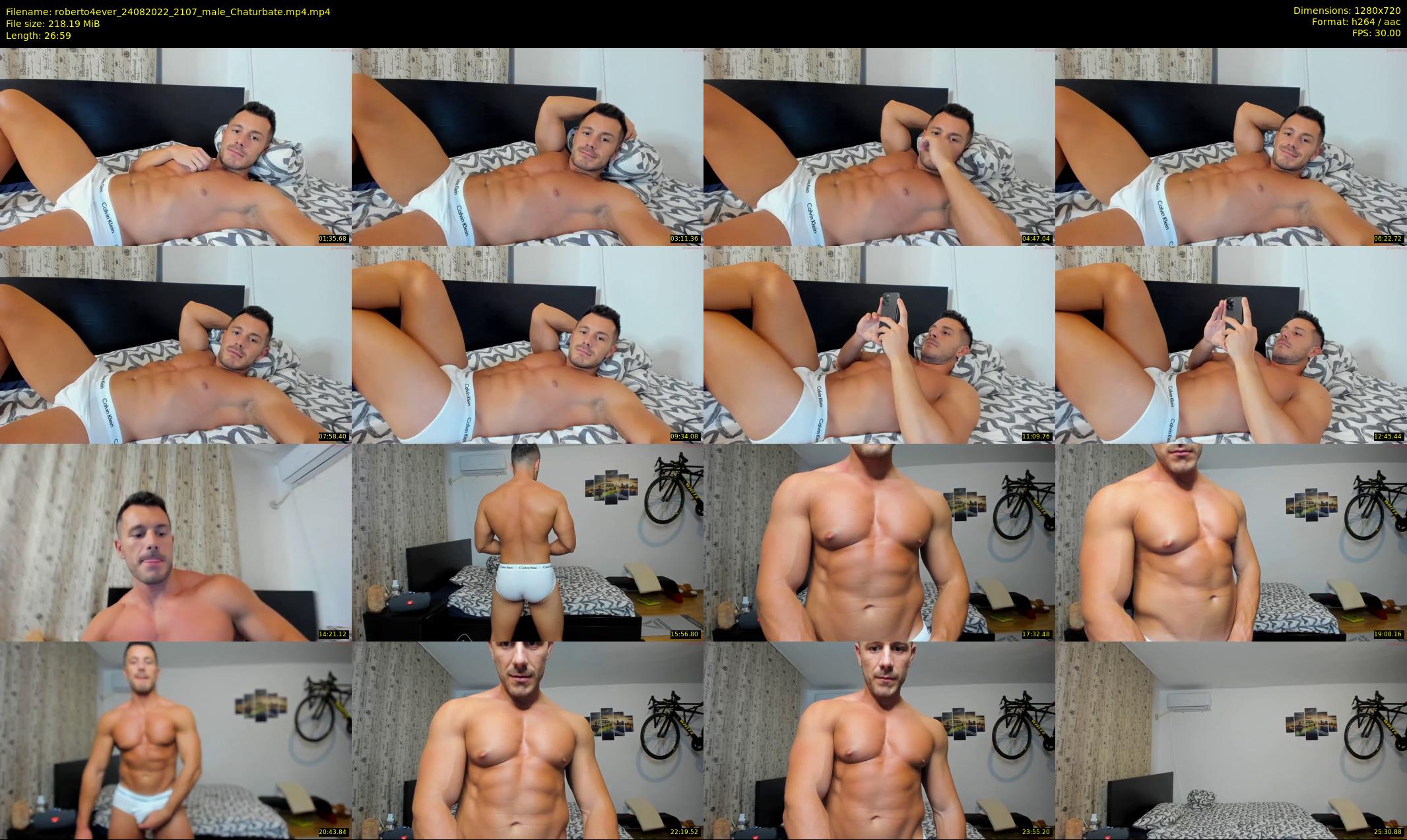 roberto4ever — 27 minute Chaturbate male cam show recording, 720p, Aug 24, 2022