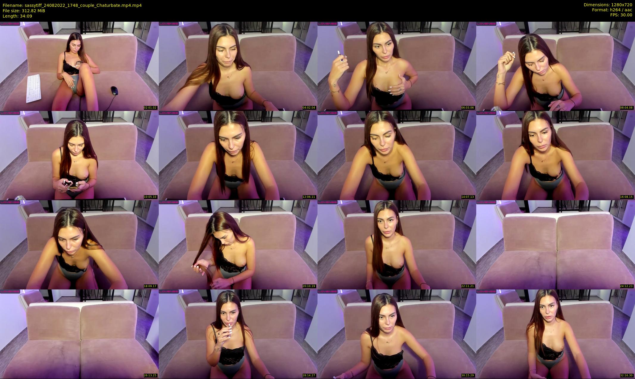sassytiff — 35 minute Chaturbate couple cam show recording, 720p, Aug 24, 2022