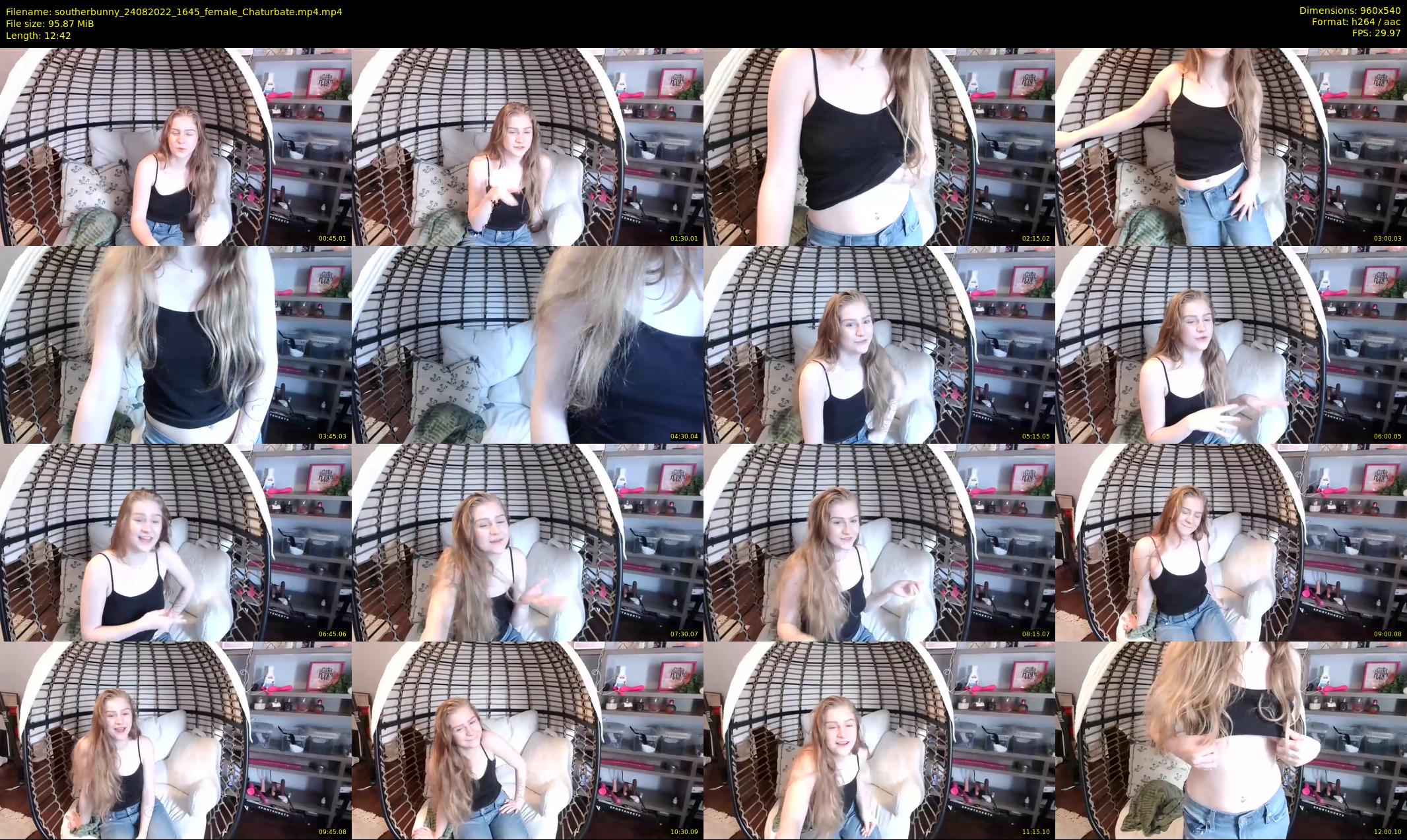 southerbunny — 13 minute Chaturbate female cam show recording, 480p, Aug 24, 2022