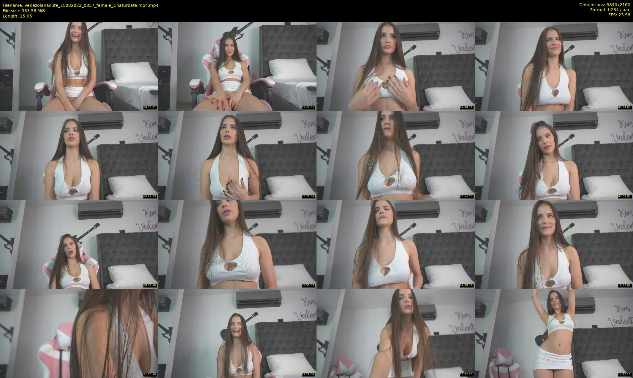 venezolanacute — 16 minute Chaturbate female cam show recording, 4K, Aug 25, 2022