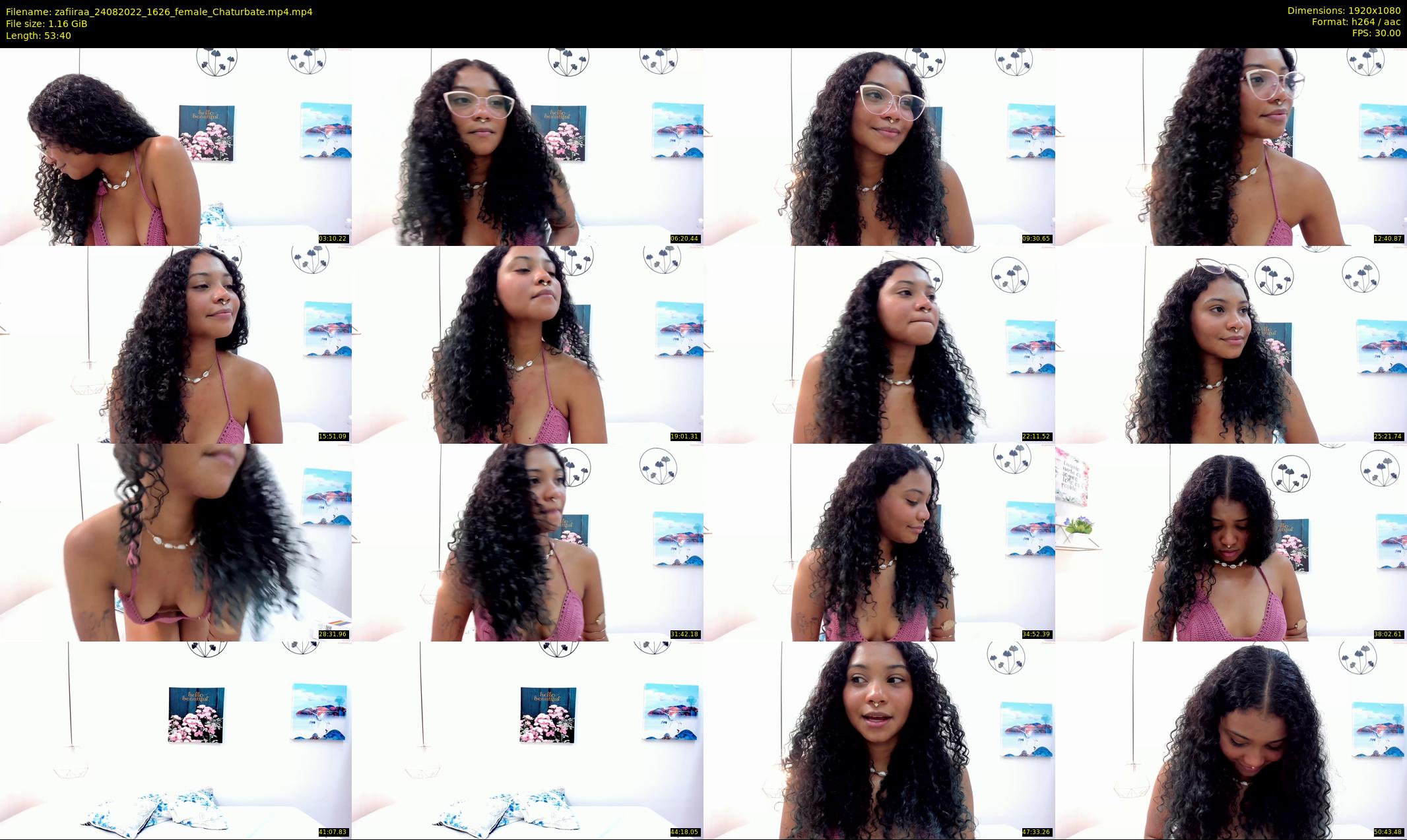zafiiraa — 54 minute Chaturbate female cam show recording, 1080p, Aug 24, 2022
