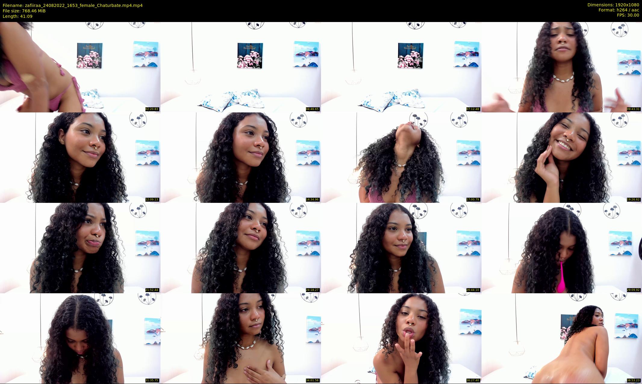 zafiiraa — 42 minute Chaturbate female cam show recording, 1080p, Aug 24, 2022