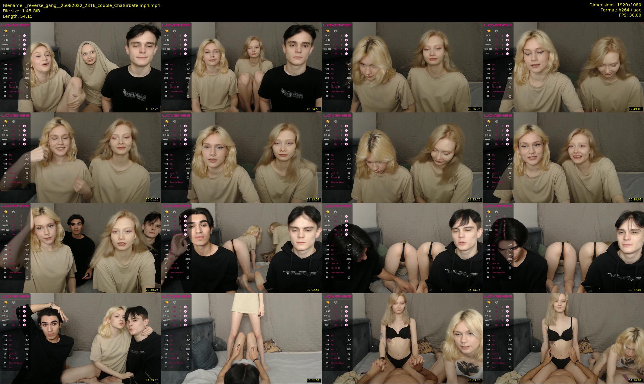 _reverse_gang_ — 55 minute Chaturbate couple cam show recording, 1080p, Aug 25, 2022