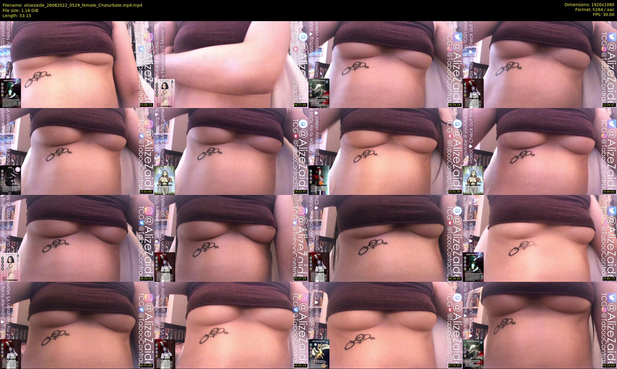 alizezaide — 54 minute Chaturbate female cam show recording, 1080p, Aug 26, 2022