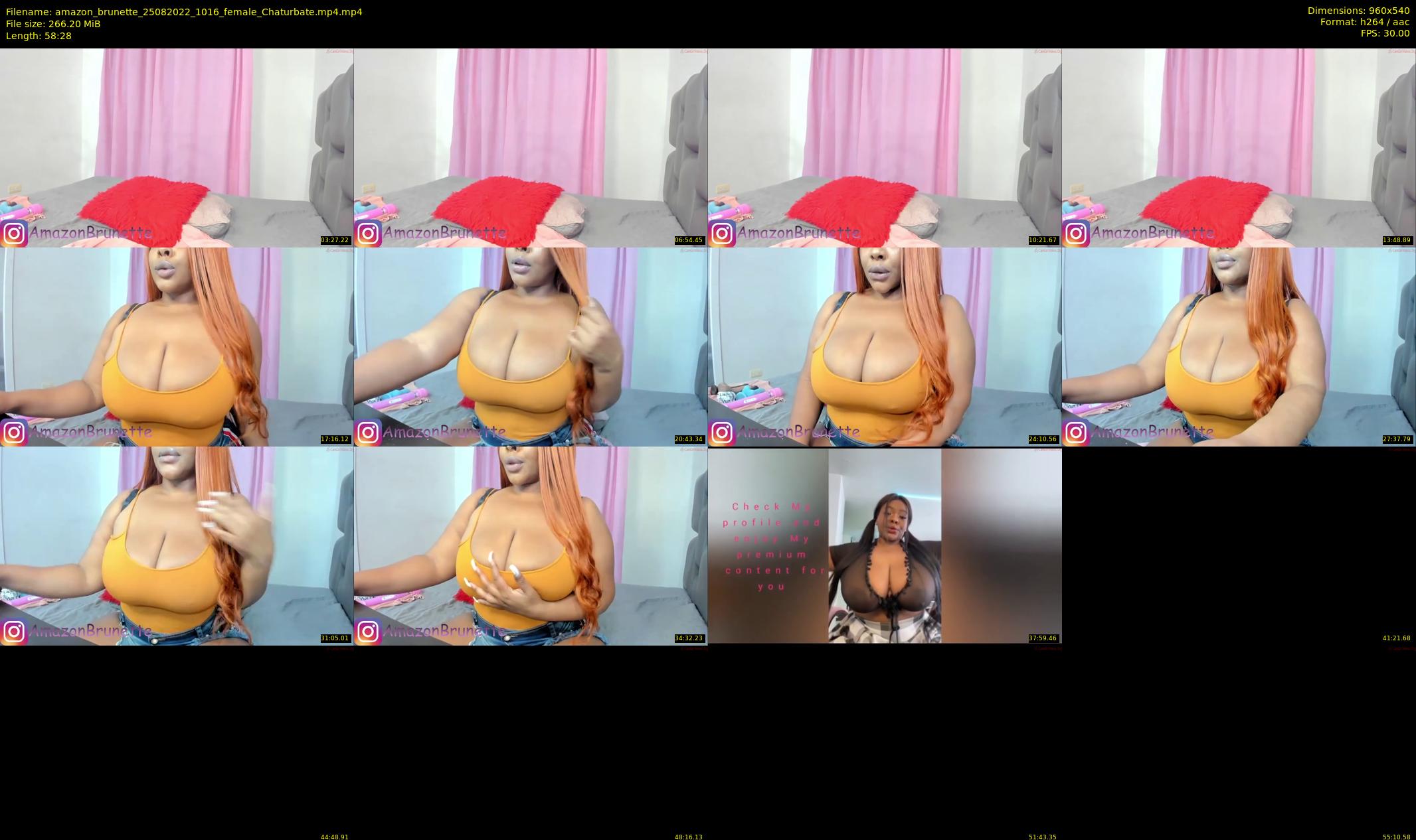 amazon_brunette — 59 minute Chaturbate female cam show recording, 480p, Aug 25, 2022