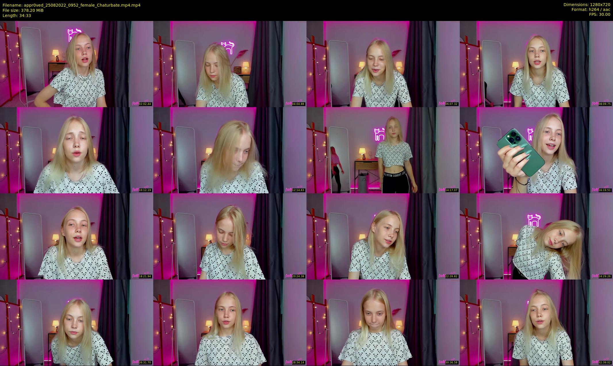 appr0ved — 35 minute Chaturbate female cam show recording, 720p, Aug 25, 2022