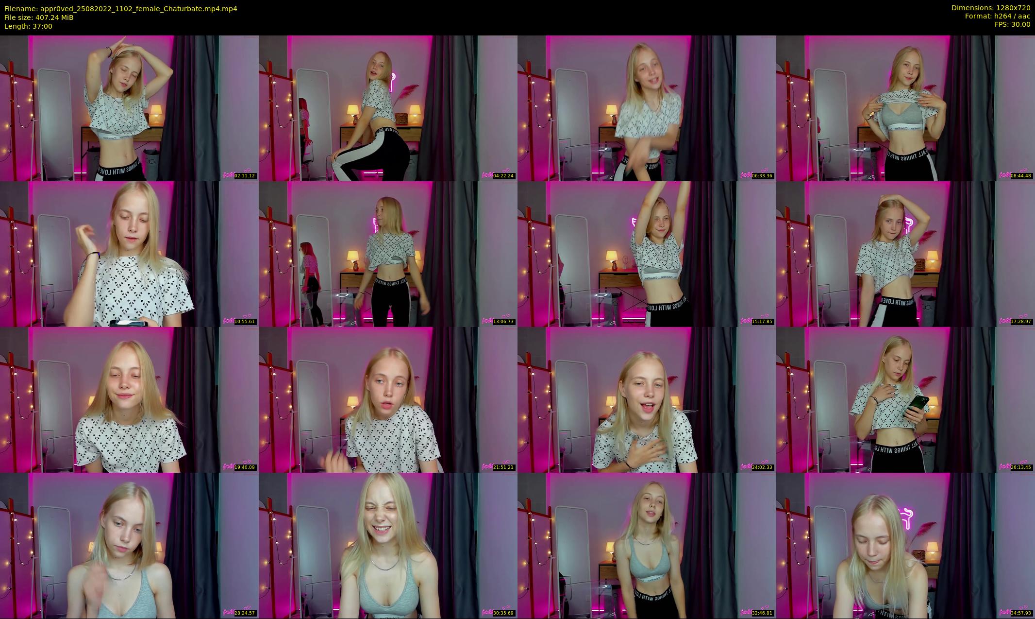 appr0ved — 37 minute Chaturbate female cam show recording, 720p, Aug 25, 2022