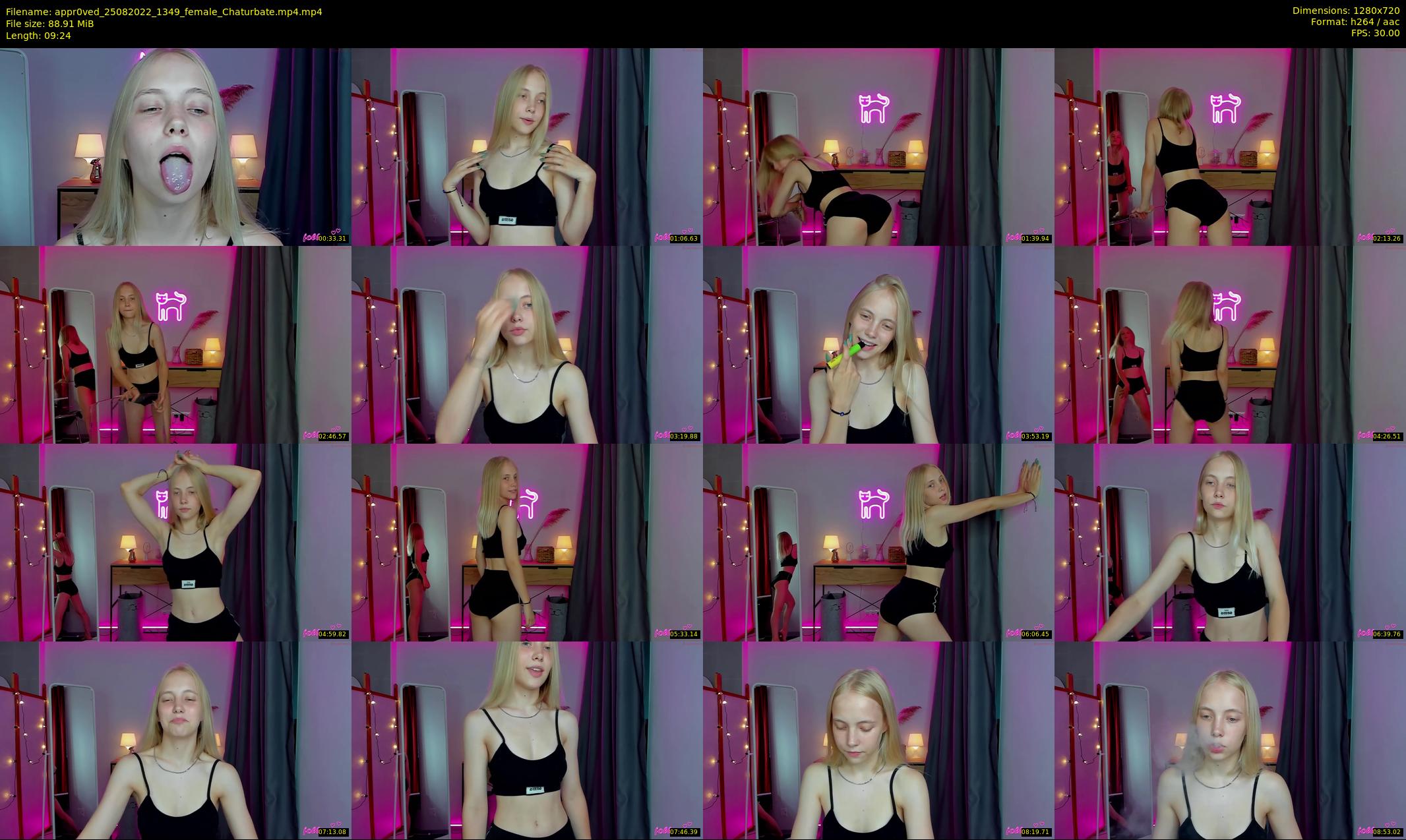 appr0ved — 10 minute Chaturbate female cam show recording, 720p, Aug 25, 2022