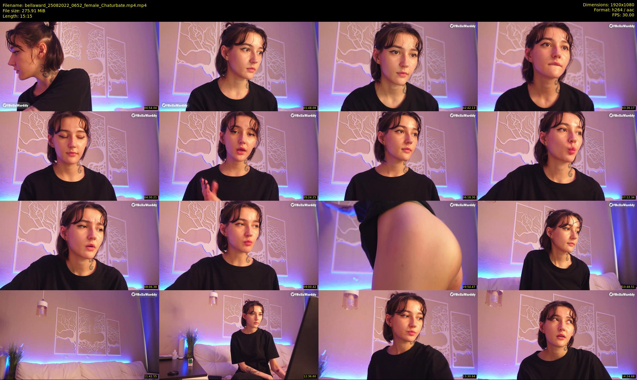 bellaward — 16 minute Chaturbate female cam show recording, 1080p, Aug 25, 2022