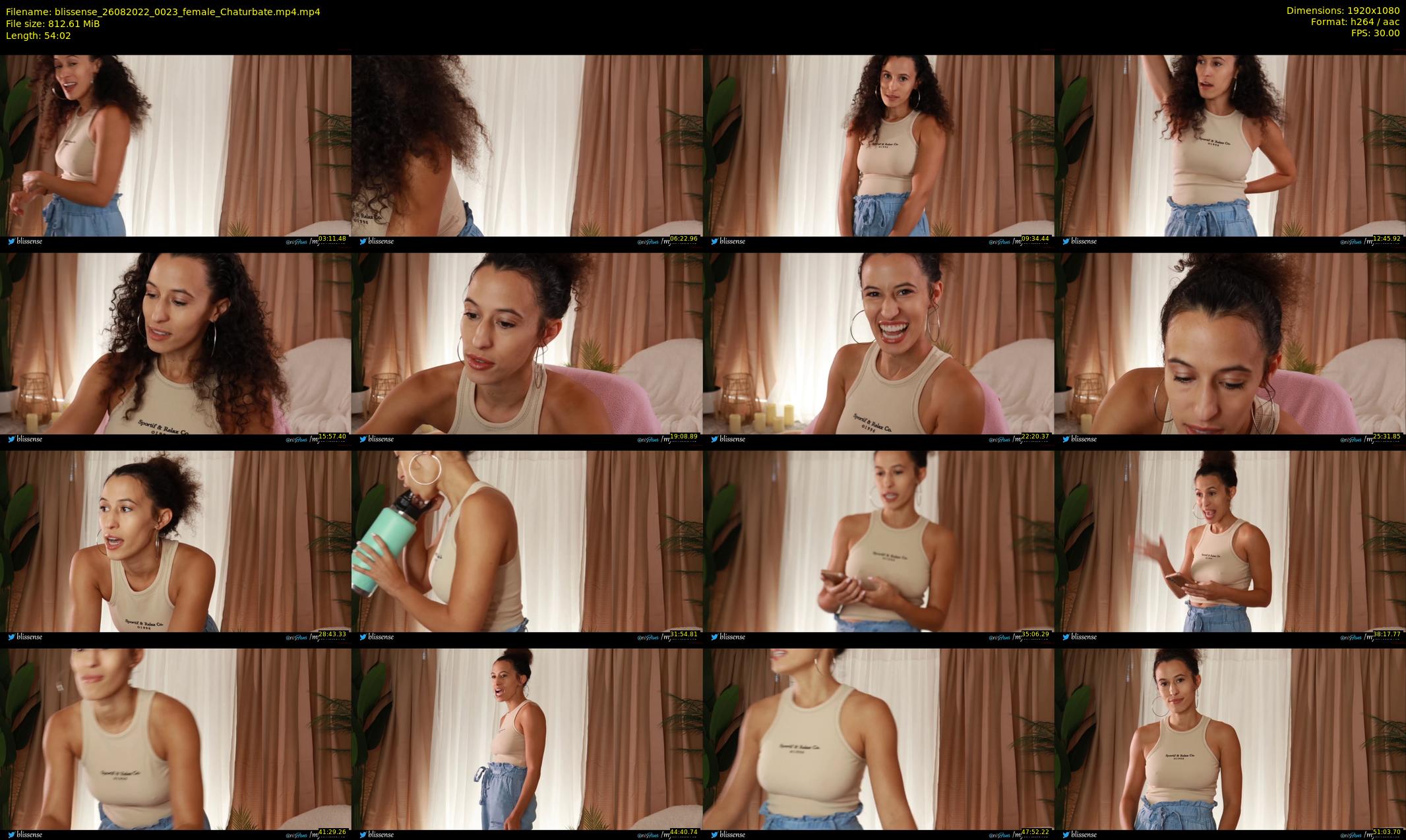 blissense — 55 minute Chaturbate female cam show recording, 1080p, Aug 26, 2022