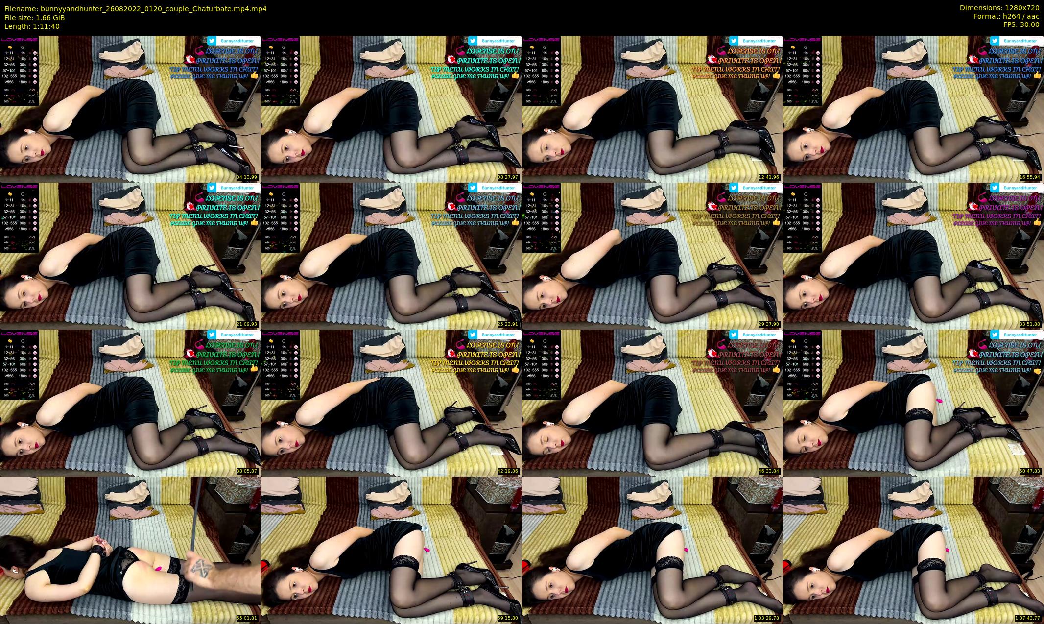 bunnyyandhunter — 72 minute Chaturbate couple cam show recording, 720p, Aug 26, 2022