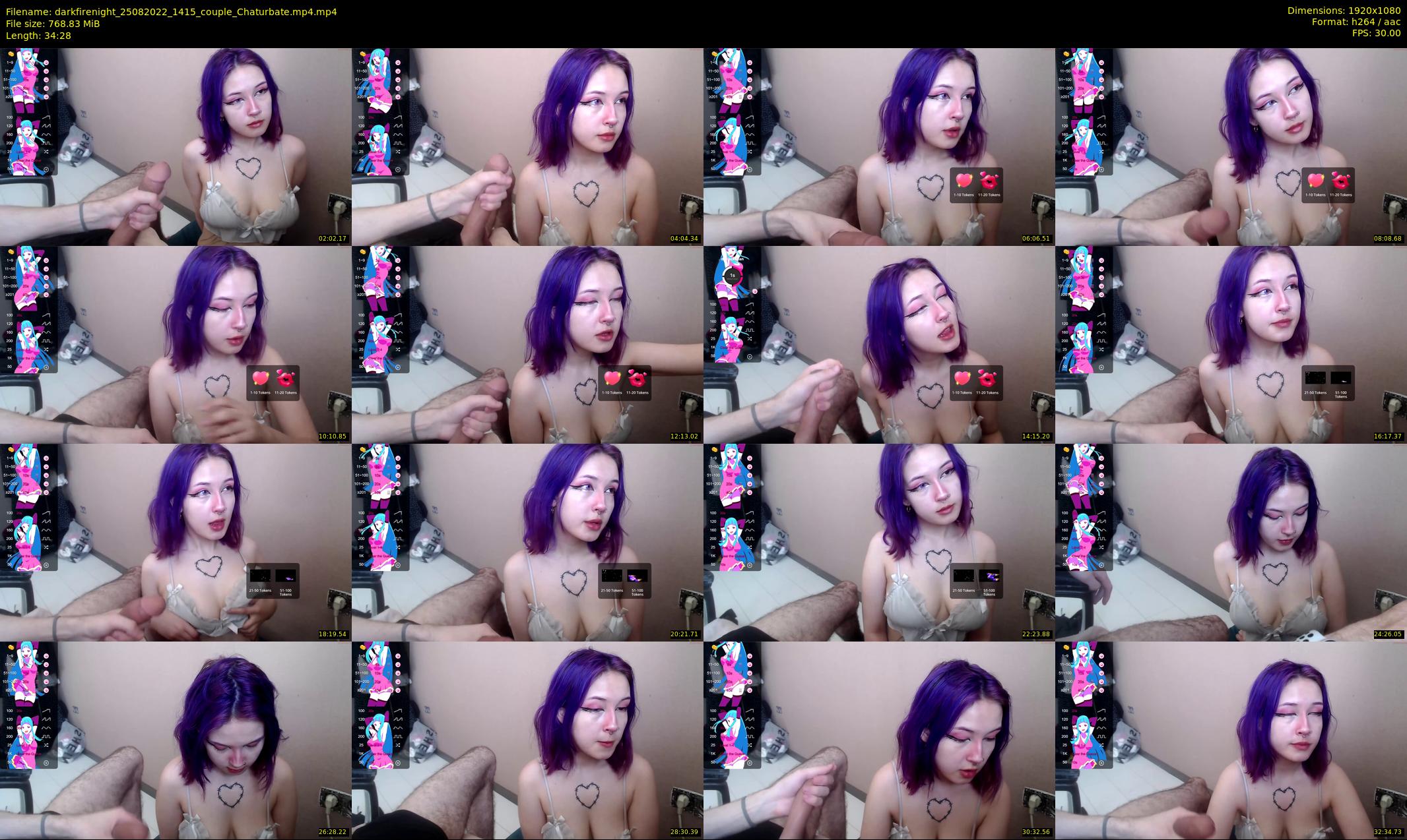 darkfirenight — 35 minute Chaturbate couple cam show recording, 1080p, Aug 25, 2022