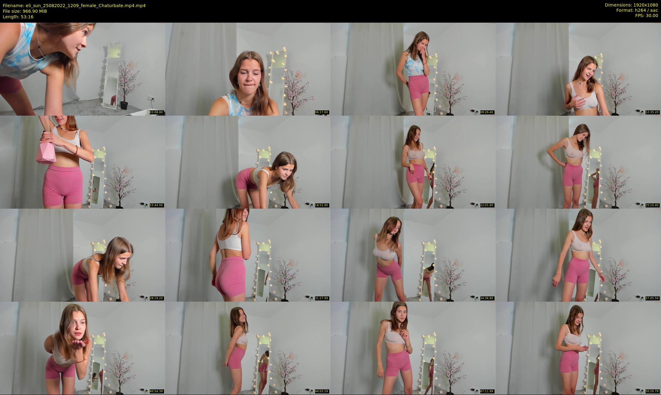 eli_sun — 54 minute Chaturbate female cam show recording, 1080p, Aug 25, 2022