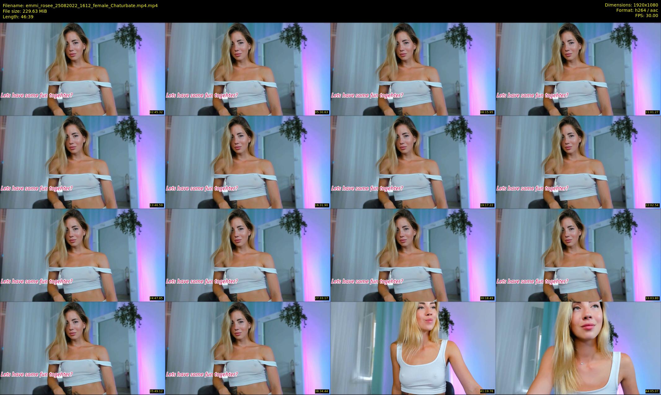 emmi_rosee — 47 minute Chaturbate female cam show recording, 1080p, Aug 25, 2022