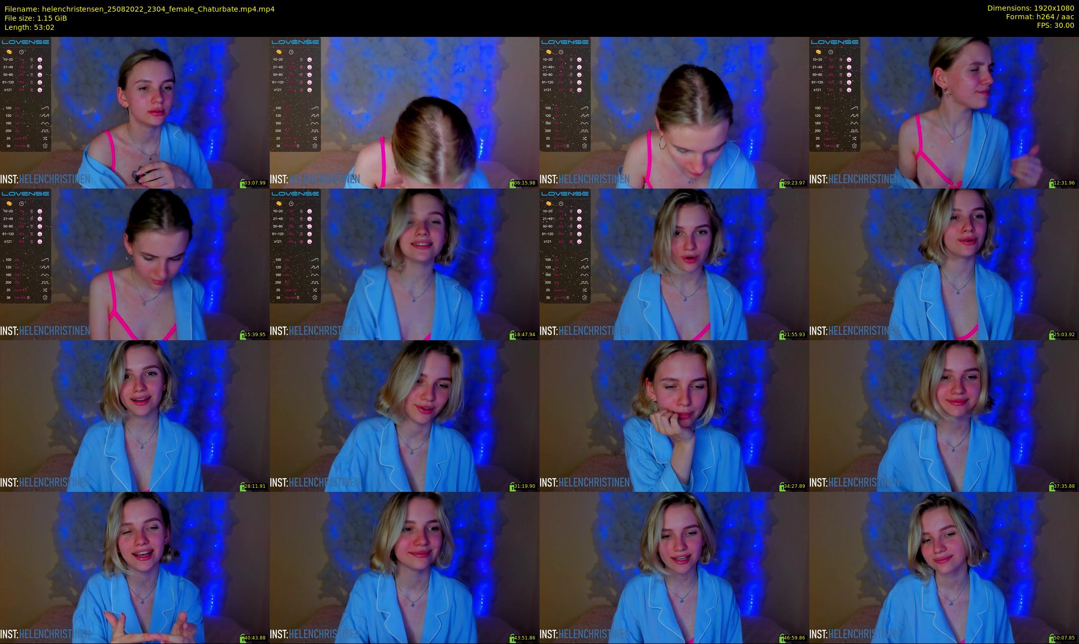 helenchristensen — 54 minute Chaturbate female cam show recording, 1080p, Aug 25, 2022