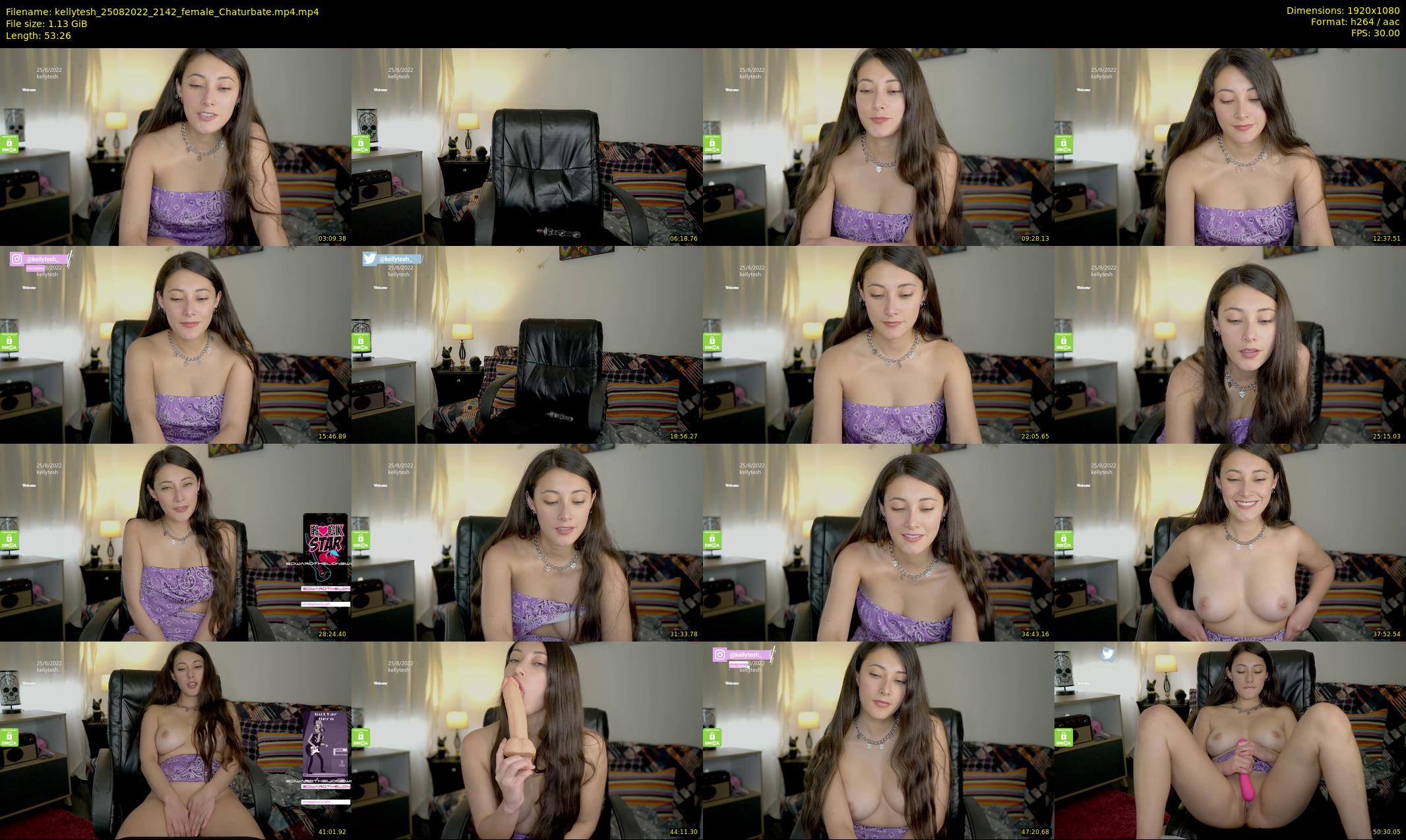 kellytesh — 54 minute Chaturbate female cam show recording, 1080p, Aug 25, 2022