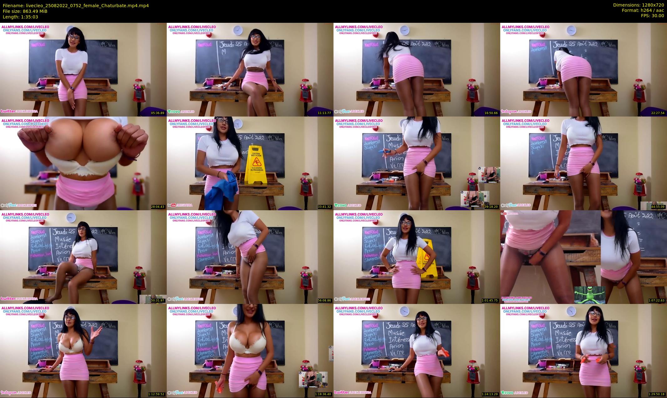 livecleo — 96 minute Chaturbate female cam show recording, 720p, Aug 25, 2022