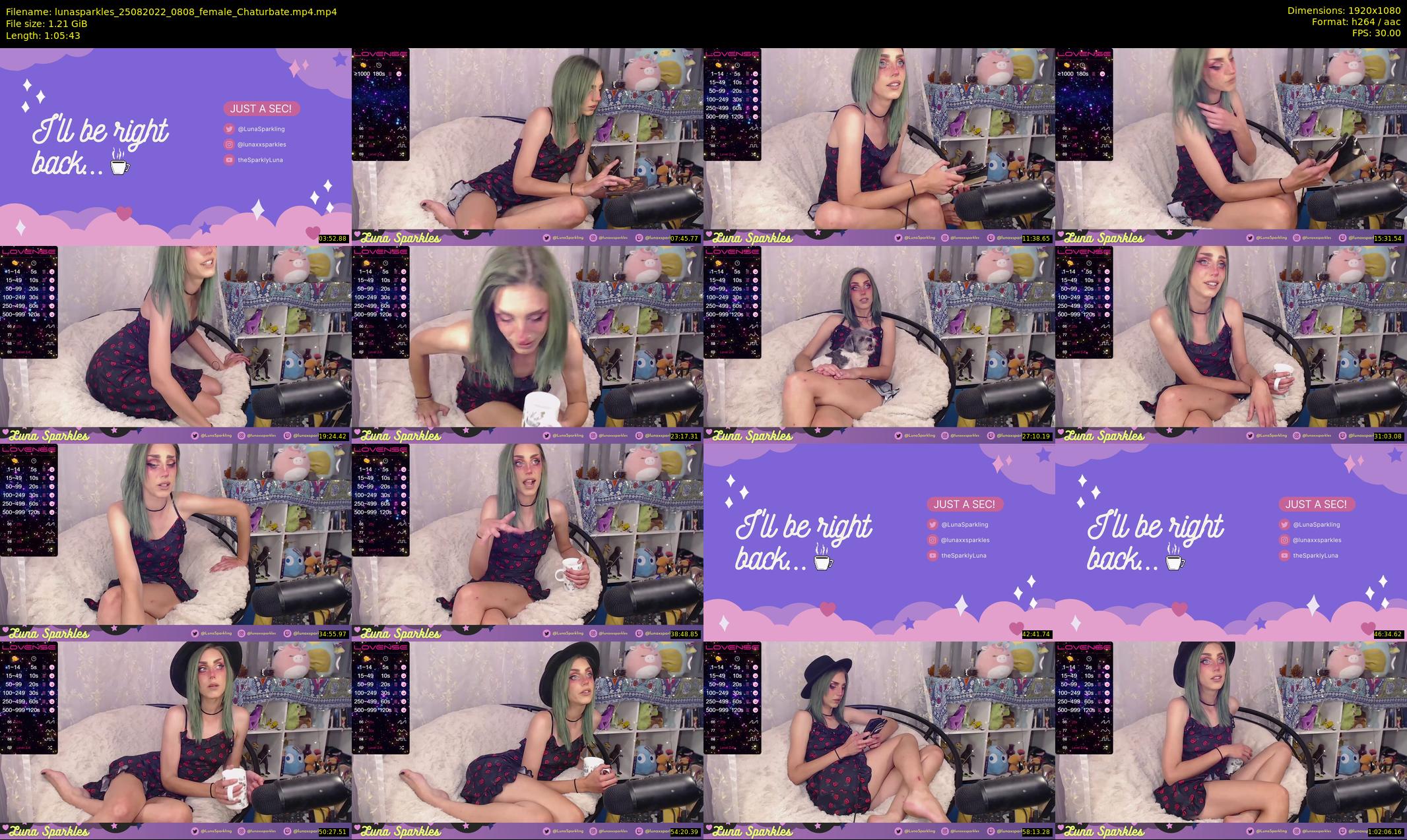lunasparkles — 66 minute Chaturbate female cam show recording, 1080p, Aug 25, 2022
