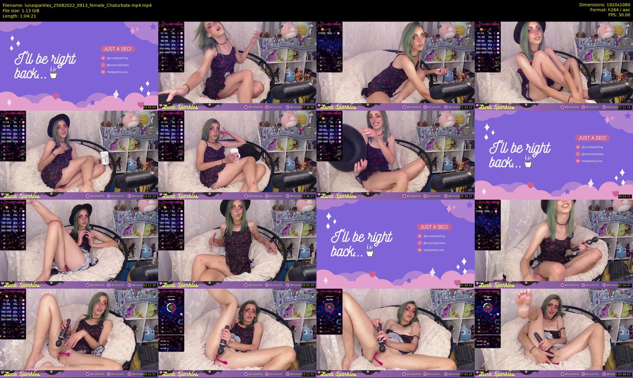 lunasparkles — 65 minute Chaturbate female cam show recording, 1080p, Aug 25, 2022