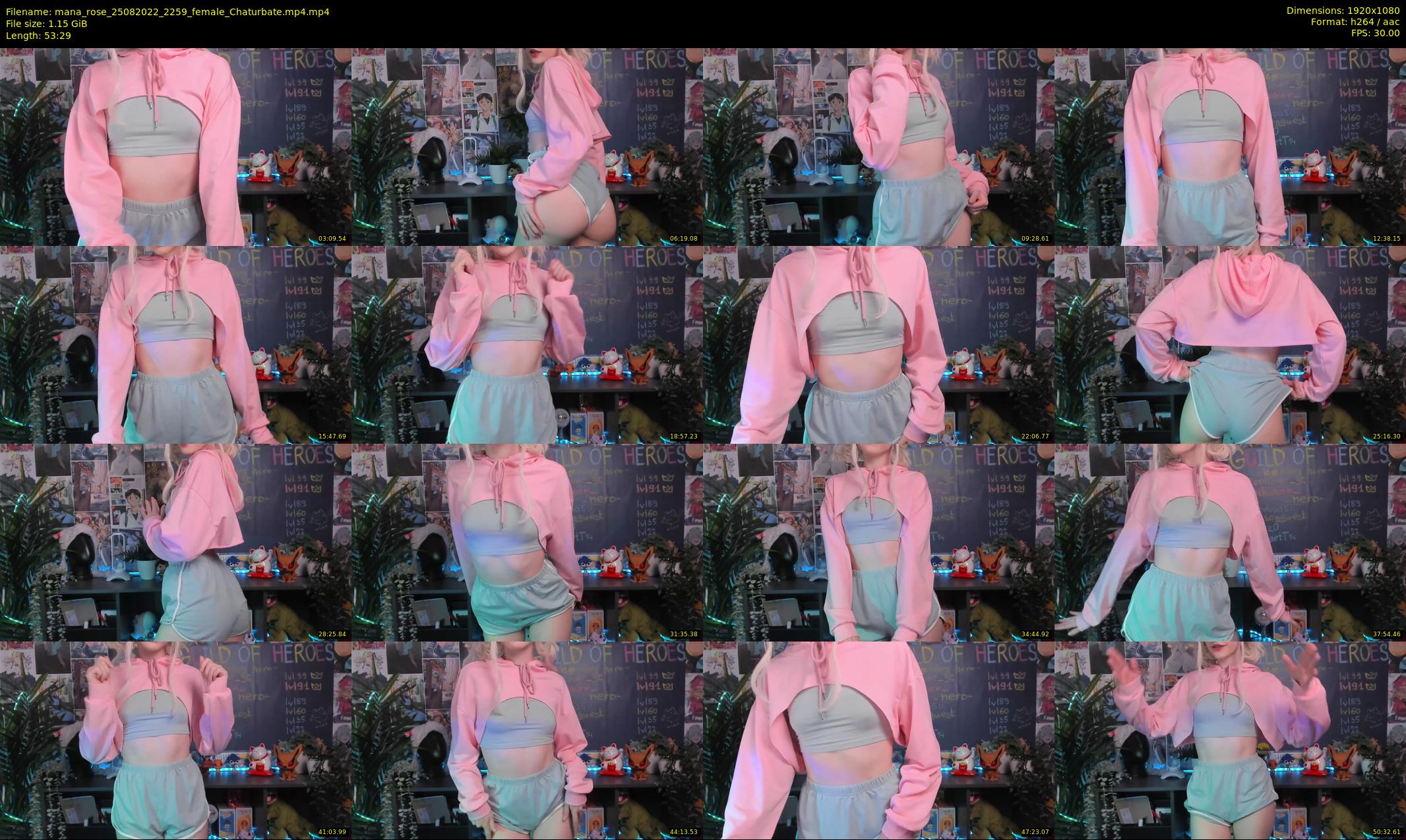 mana_rose — 54 minute Chaturbate female cam show recording, 1080p, Aug 25, 2022