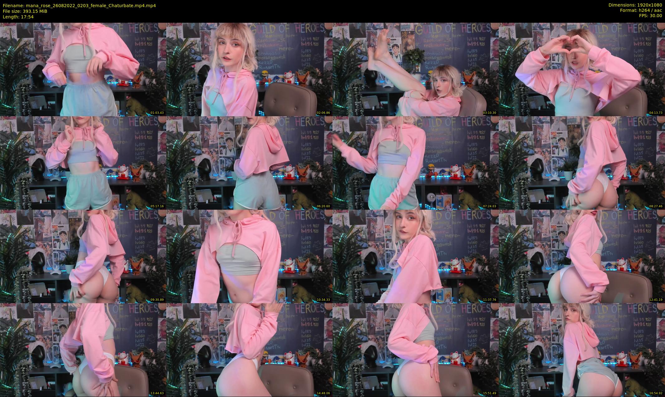 mana_rose — 18 minute Chaturbate female cam show recording, 1080p, Aug 26, 2022