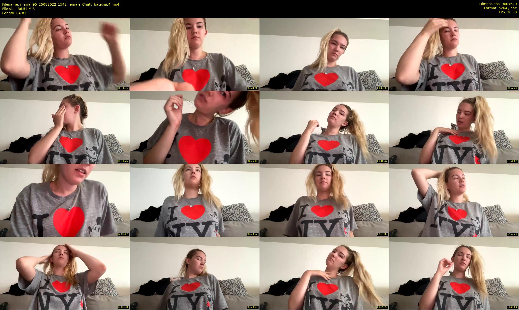 mariah95 — 5 minute Chaturbate female cam show recording, 480p, Aug 25, 2022