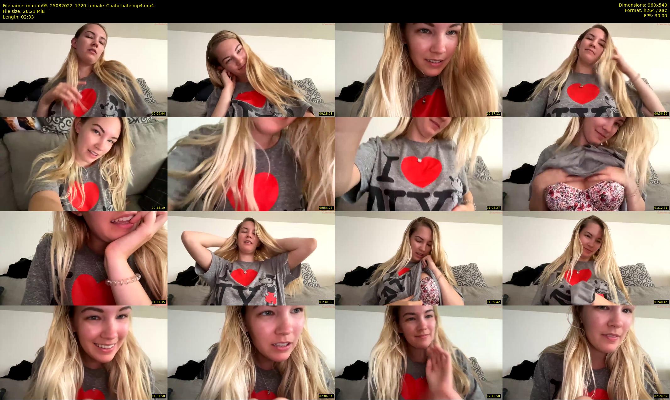 mariah95 — 3 minute Chaturbate female cam show recording, 480p, Aug 25, 2022