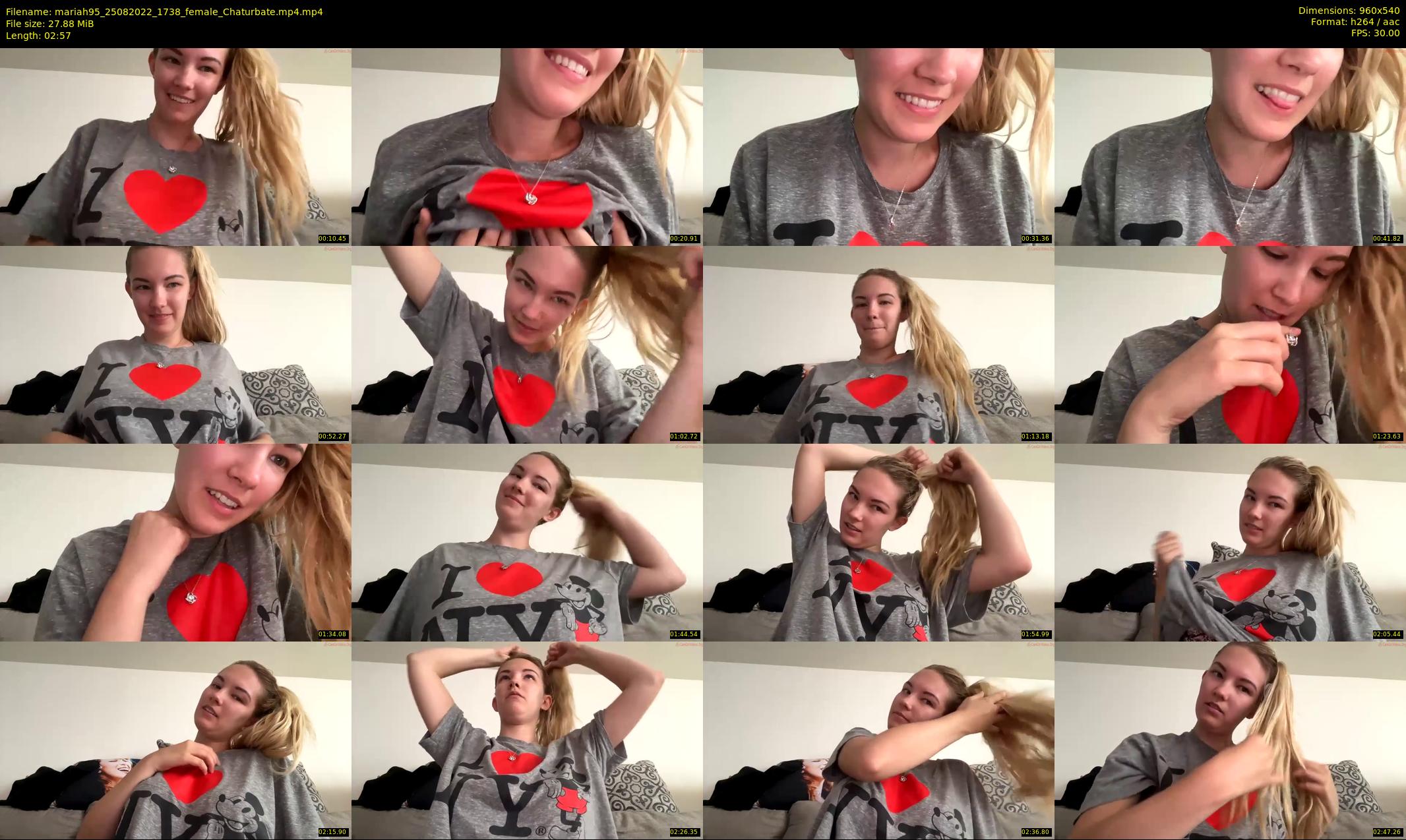 mariah95 — 3 minute Chaturbate female cam show recording, 480p, Aug 25, 2022