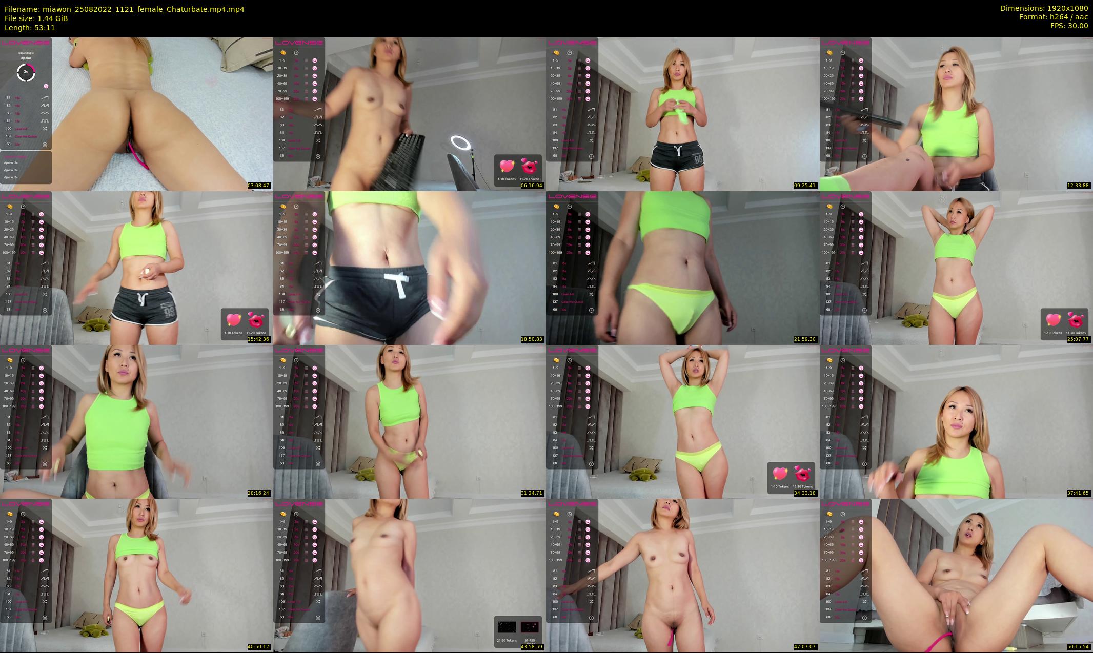 miawon — 54 minute Chaturbate female cam show recording, 1080p, Aug 25, 2022