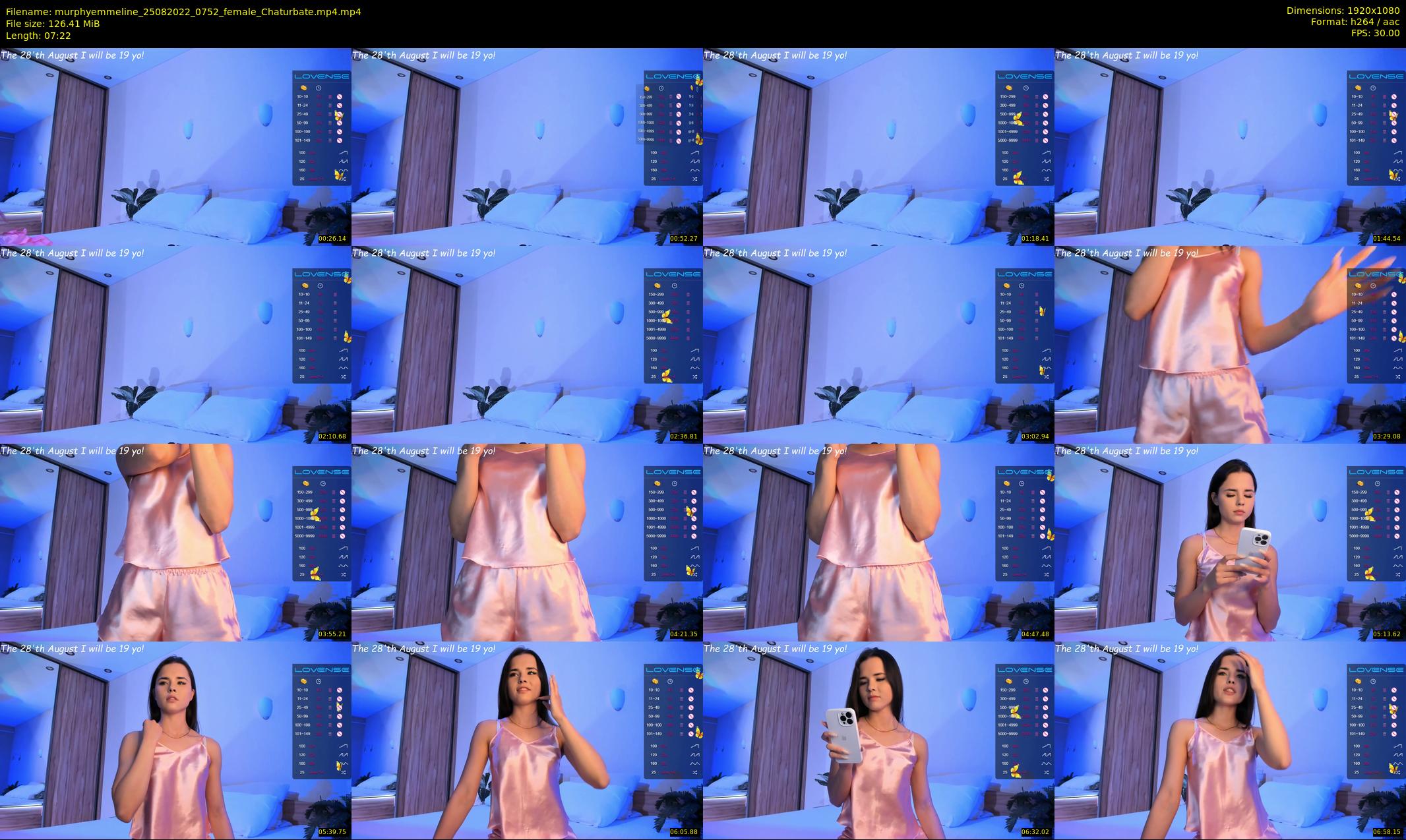murphyemmeline — 8 minute Chaturbate female cam show recording, 1080p, Aug 25, 2022