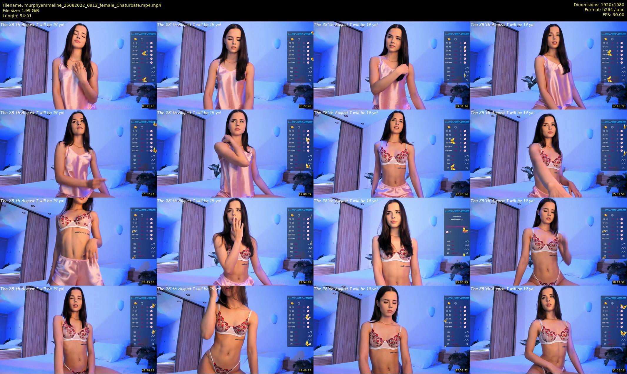 murphyemmeline — 55 minute Chaturbate female cam show recording, 1080p, Aug 25, 2022