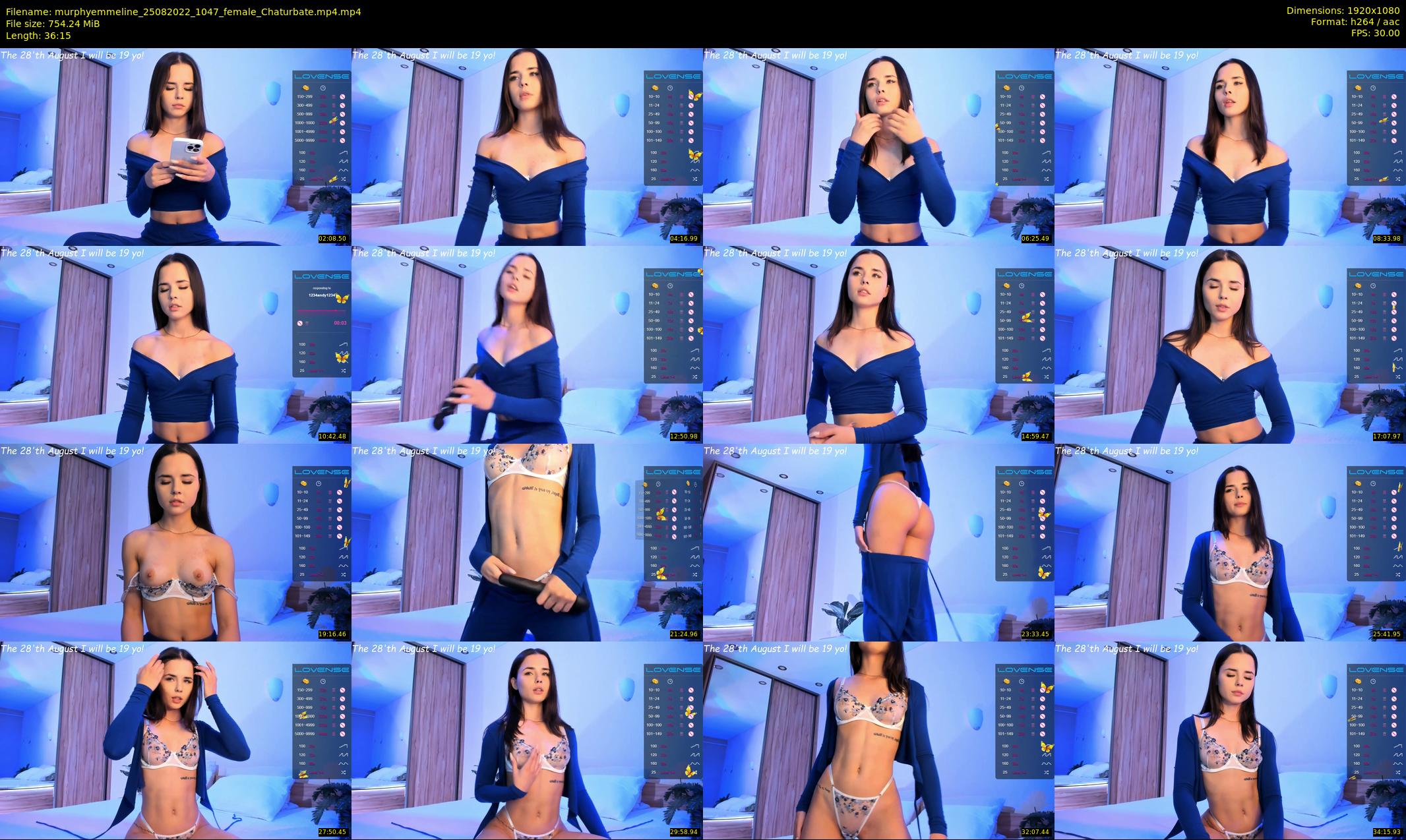 murphyemmeline — 37 minute Chaturbate female cam show recording, 1080p, Aug 25, 2022