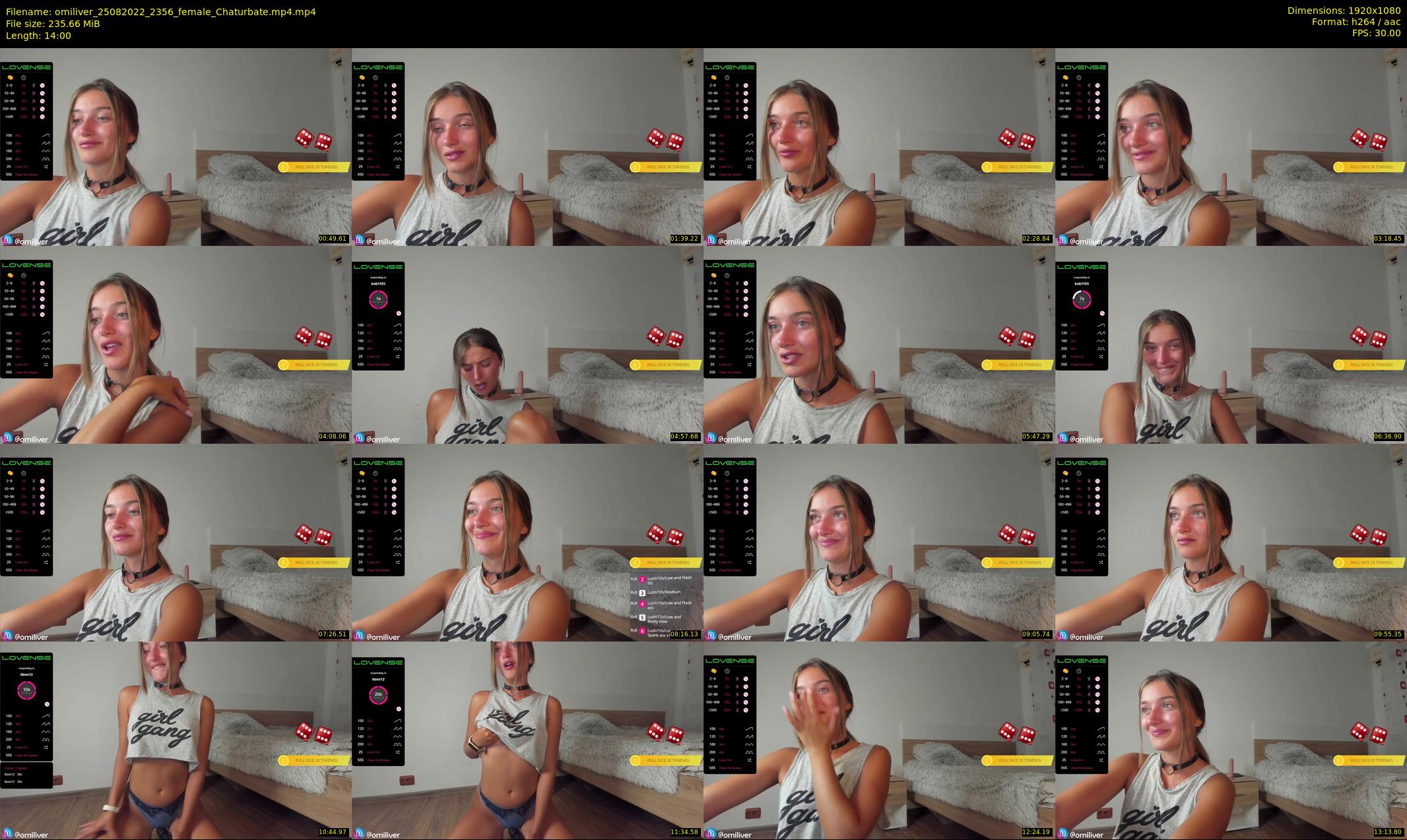 omiliver — 14 minute Chaturbate female cam show recording, 1080p, Aug 25, 2022