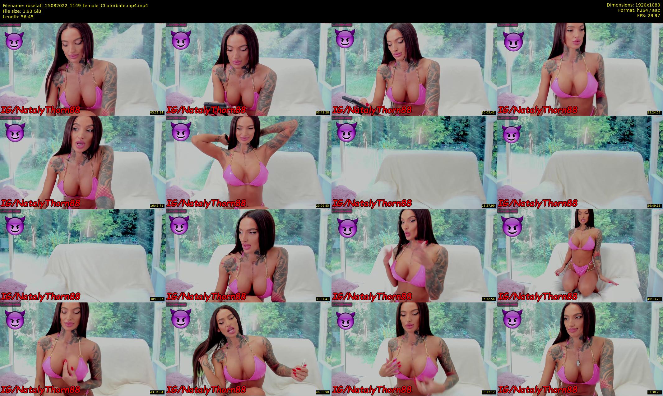 rosetatt — 57 minute Chaturbate female cam show recording, 1080p, Aug 25, 2022