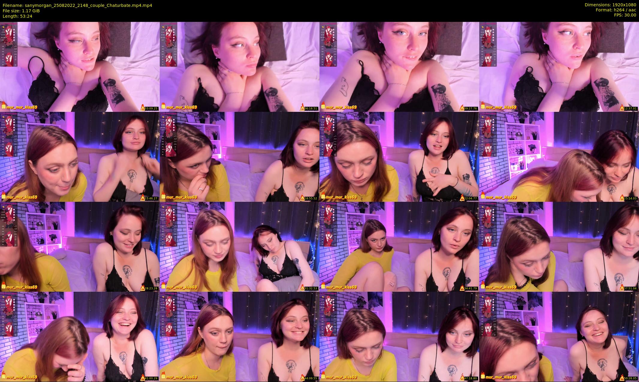 sanymorgan — 54 minute Chaturbate couple cam show recording, 1080p, Aug 25, 2022