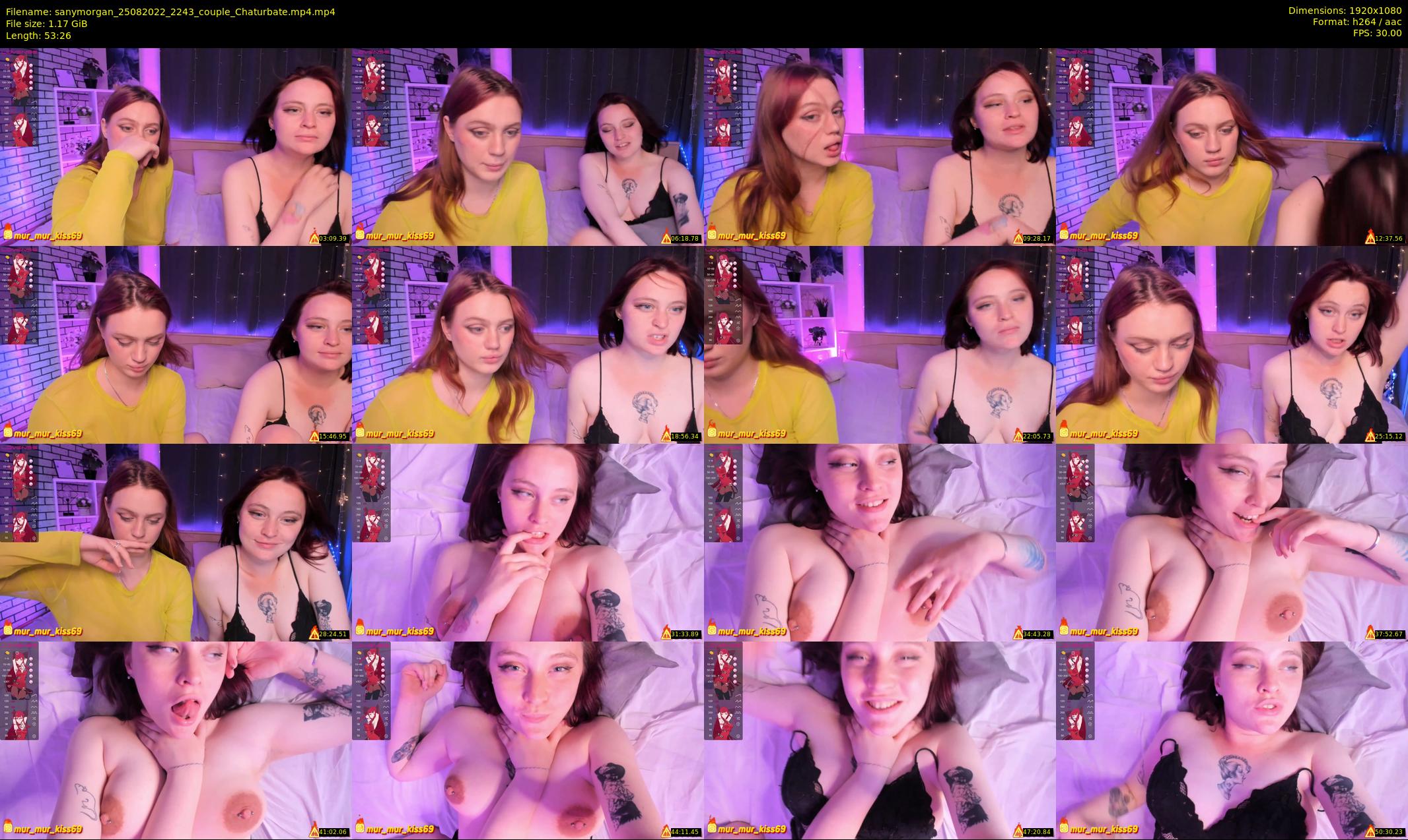 sanymorgan — 54 minute Chaturbate couple cam show recording, 1080p, Aug 25, 2022