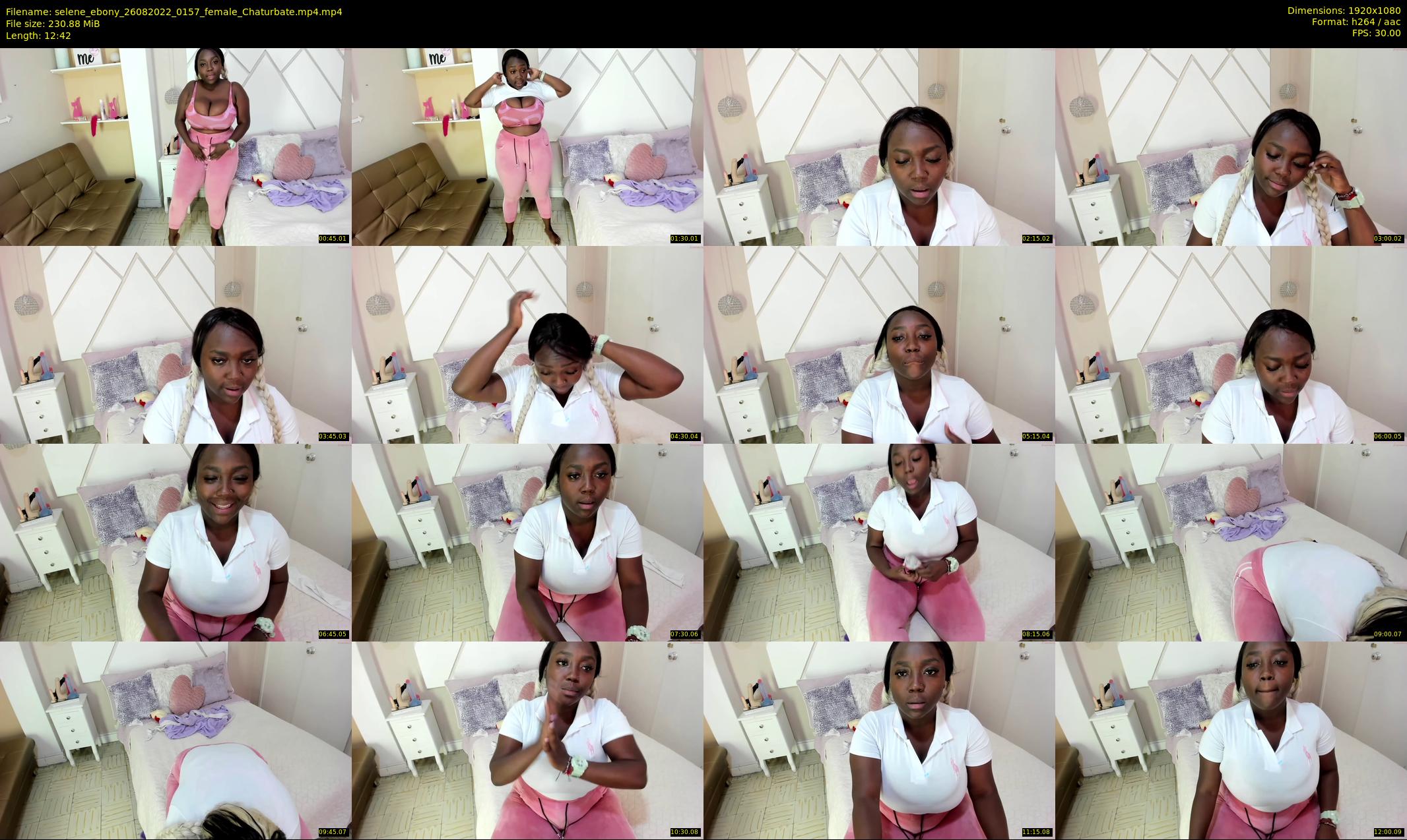 selene_ebony — 13 minute Chaturbate female cam show recording, 1080p, Aug 26, 2022