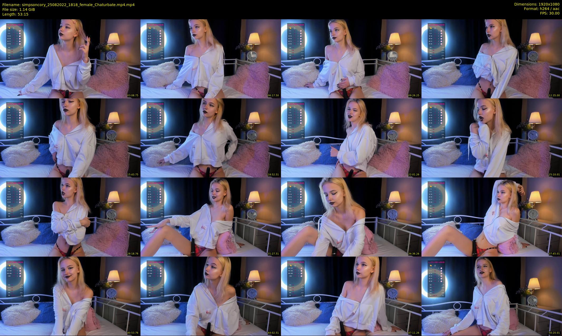simpsoncory — 54 minute Chaturbate female cam show recording, 1080p, Aug 25, 2022
