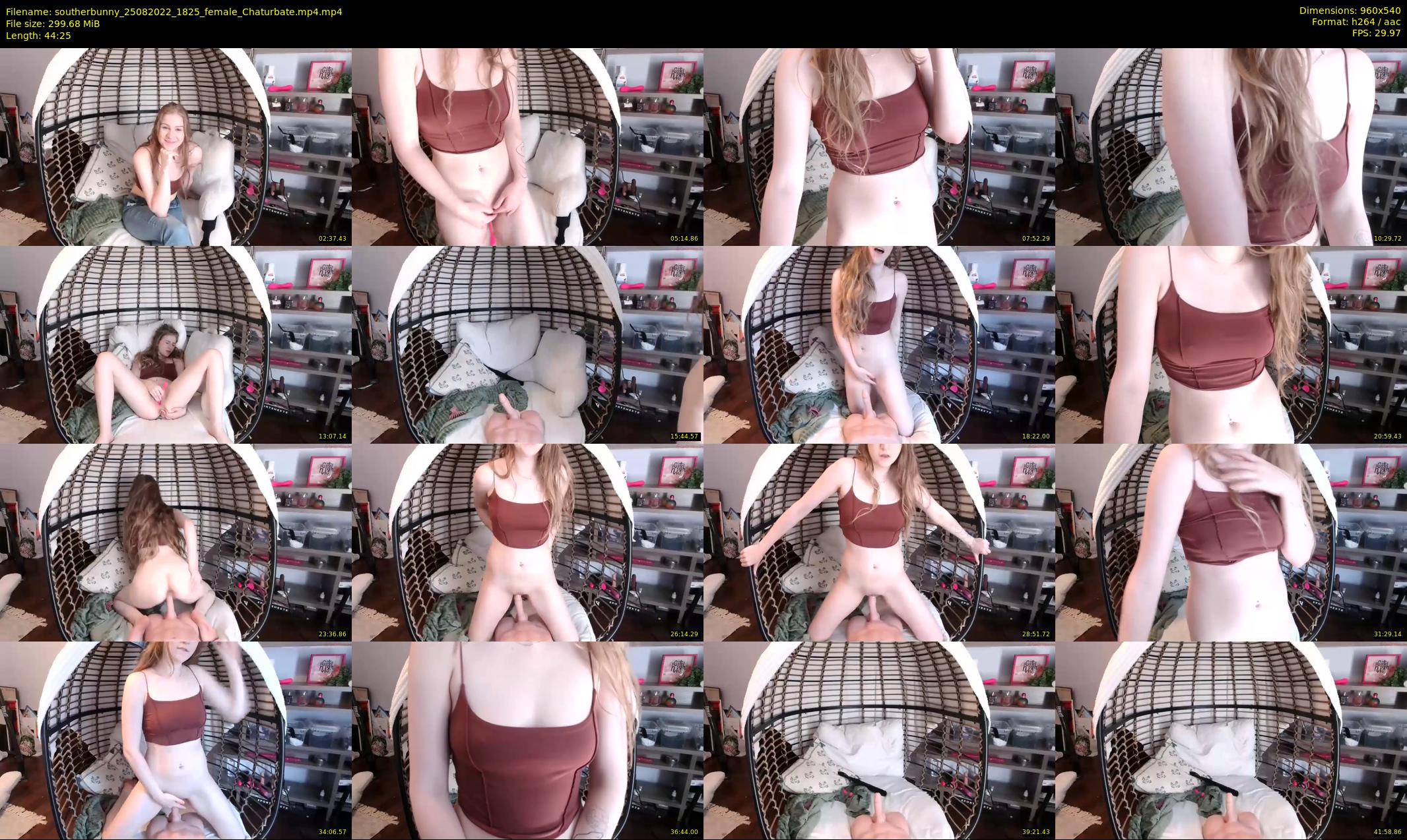 southerbunny — 45 minute Chaturbate female cam show recording, 480p, Aug 25, 2022