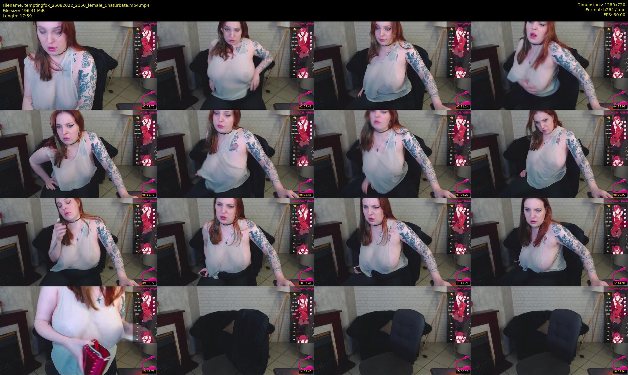 temptingfox — 18 minute Chaturbate female cam show recording, 720p, Aug 25, 2022