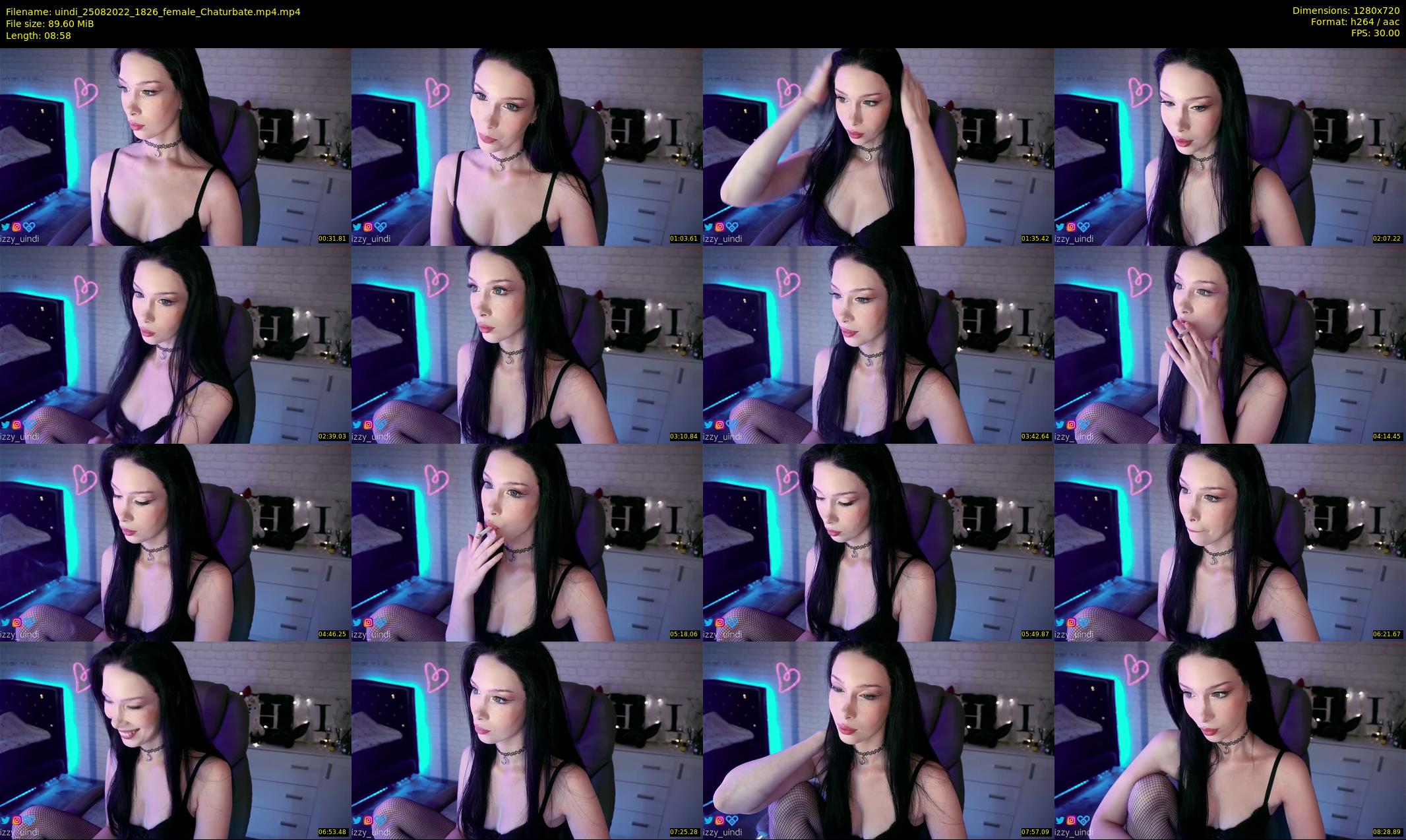 uindi — 9 minute Chaturbate female cam show recording, 720p, Aug 25, 2022