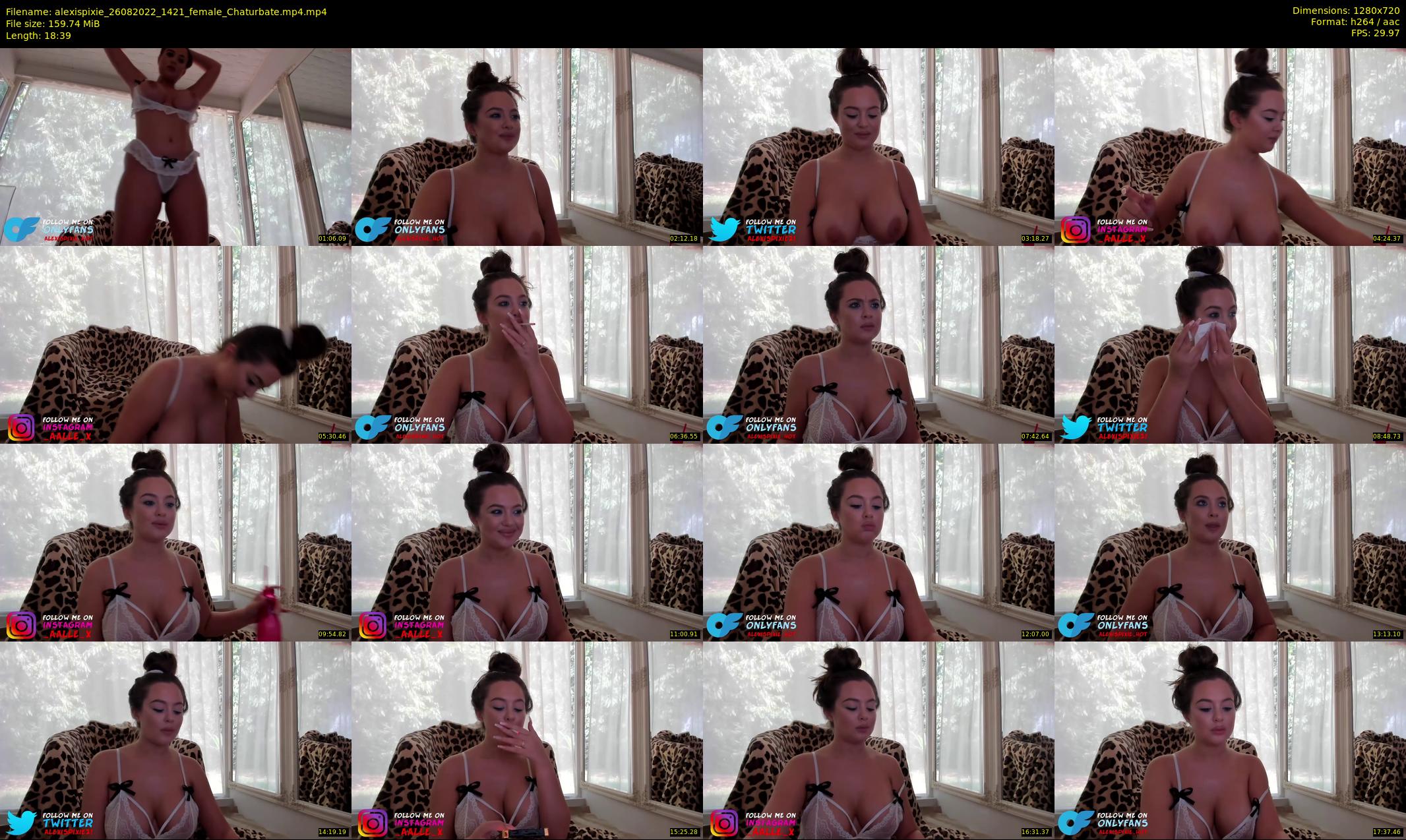 alexispixie — 19 minute Chaturbate female cam show recording, 720p, Aug 26, 2022