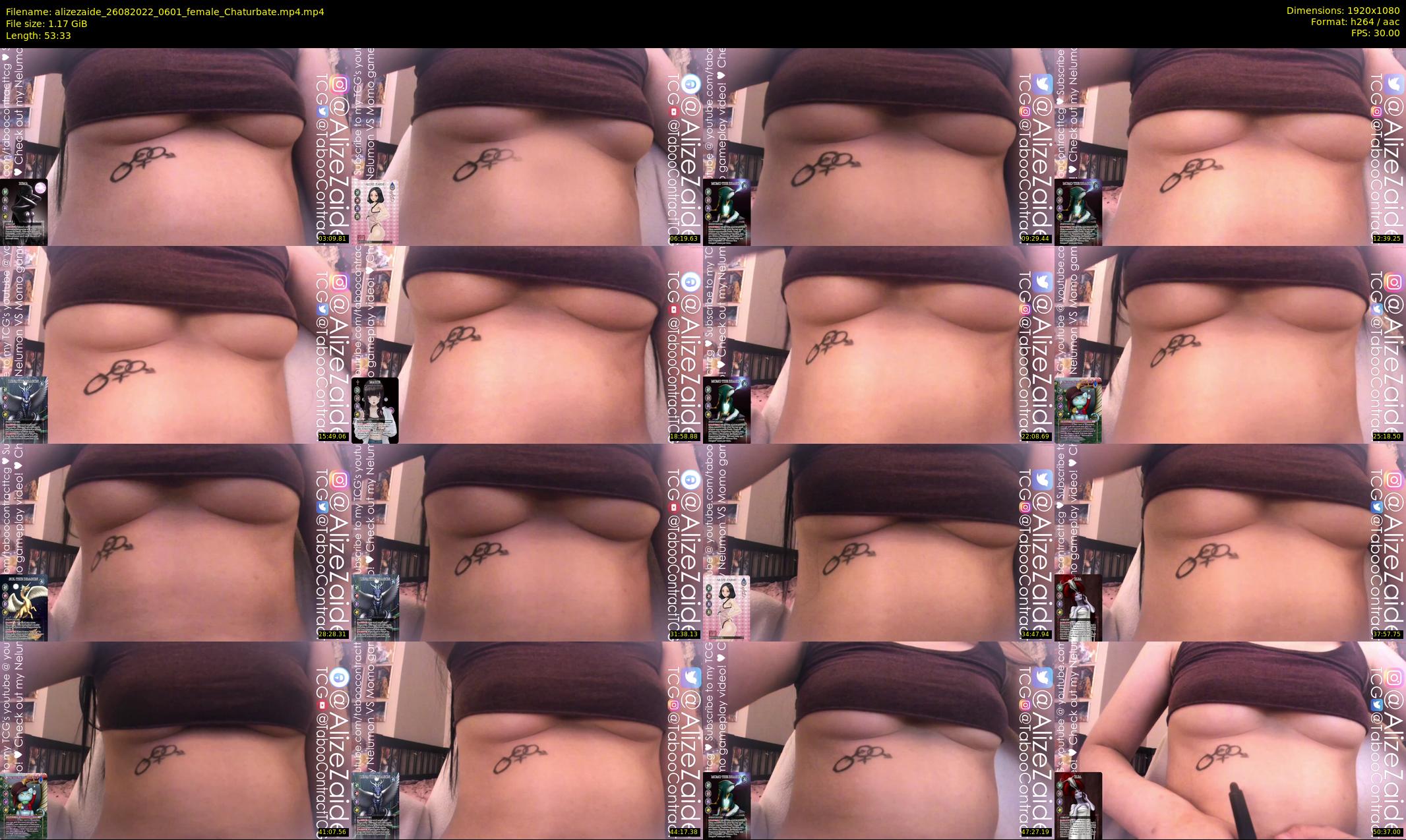 alizezaide — 54 minute Chaturbate female cam show recording, 1080p, Aug 26, 2022